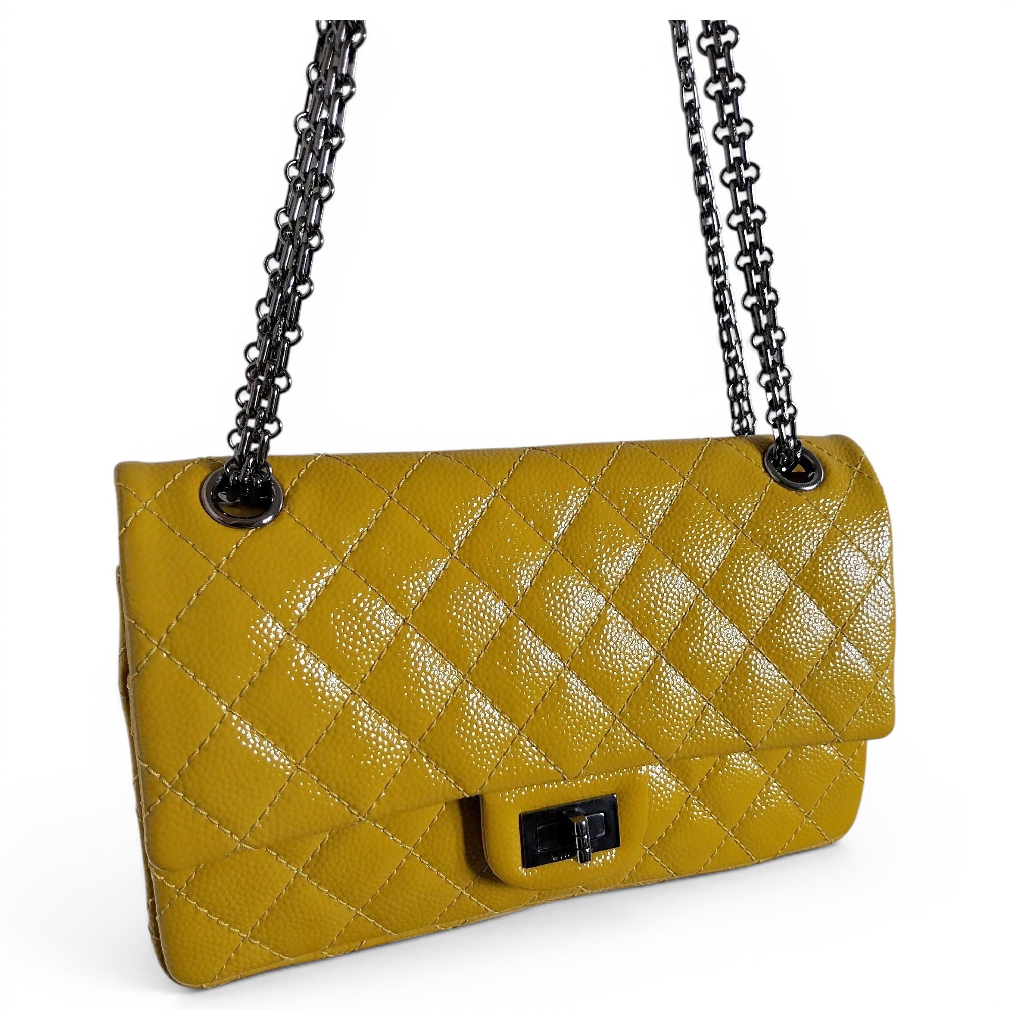 2.55 patent leather handbag