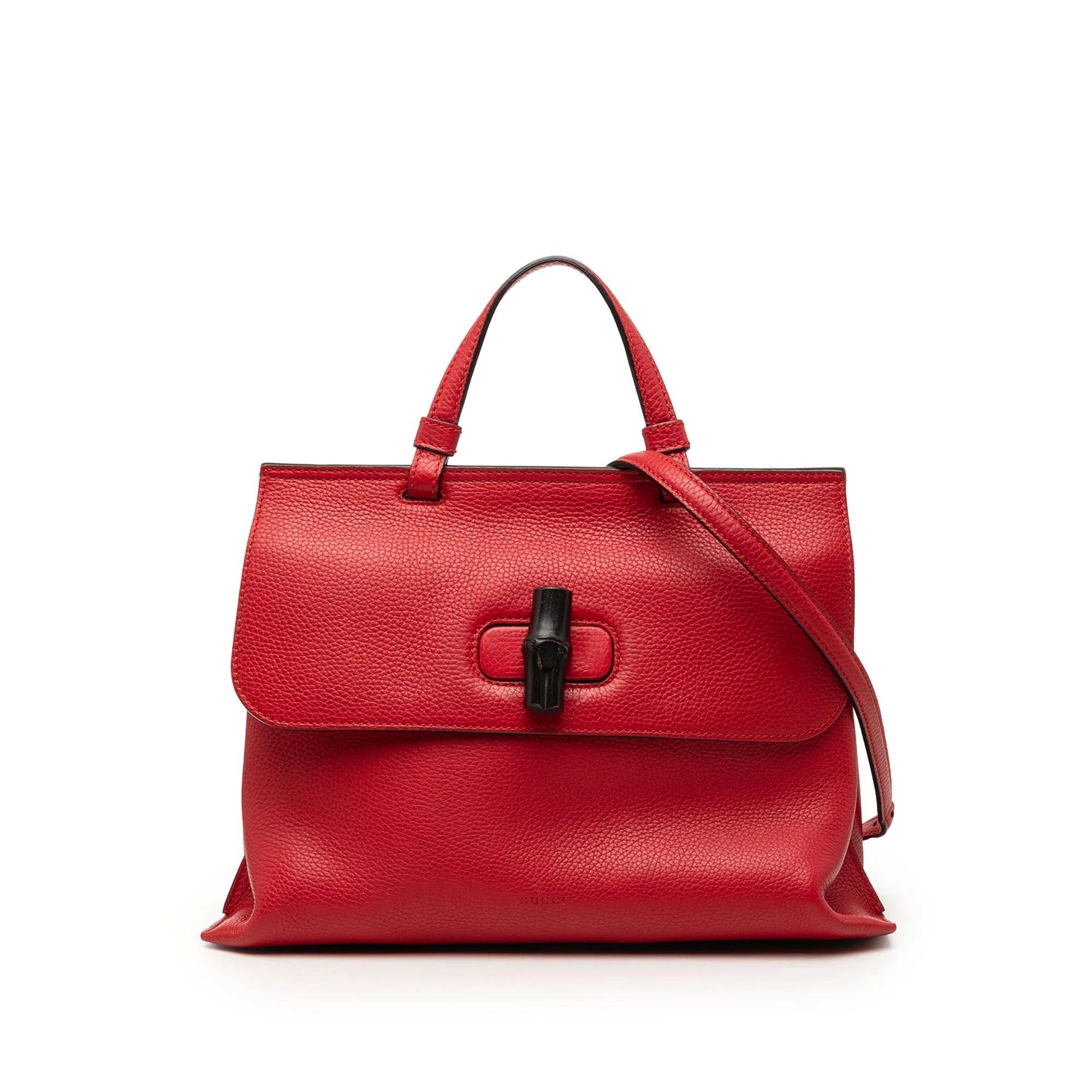 Bamboo pony-style calfskin satchel