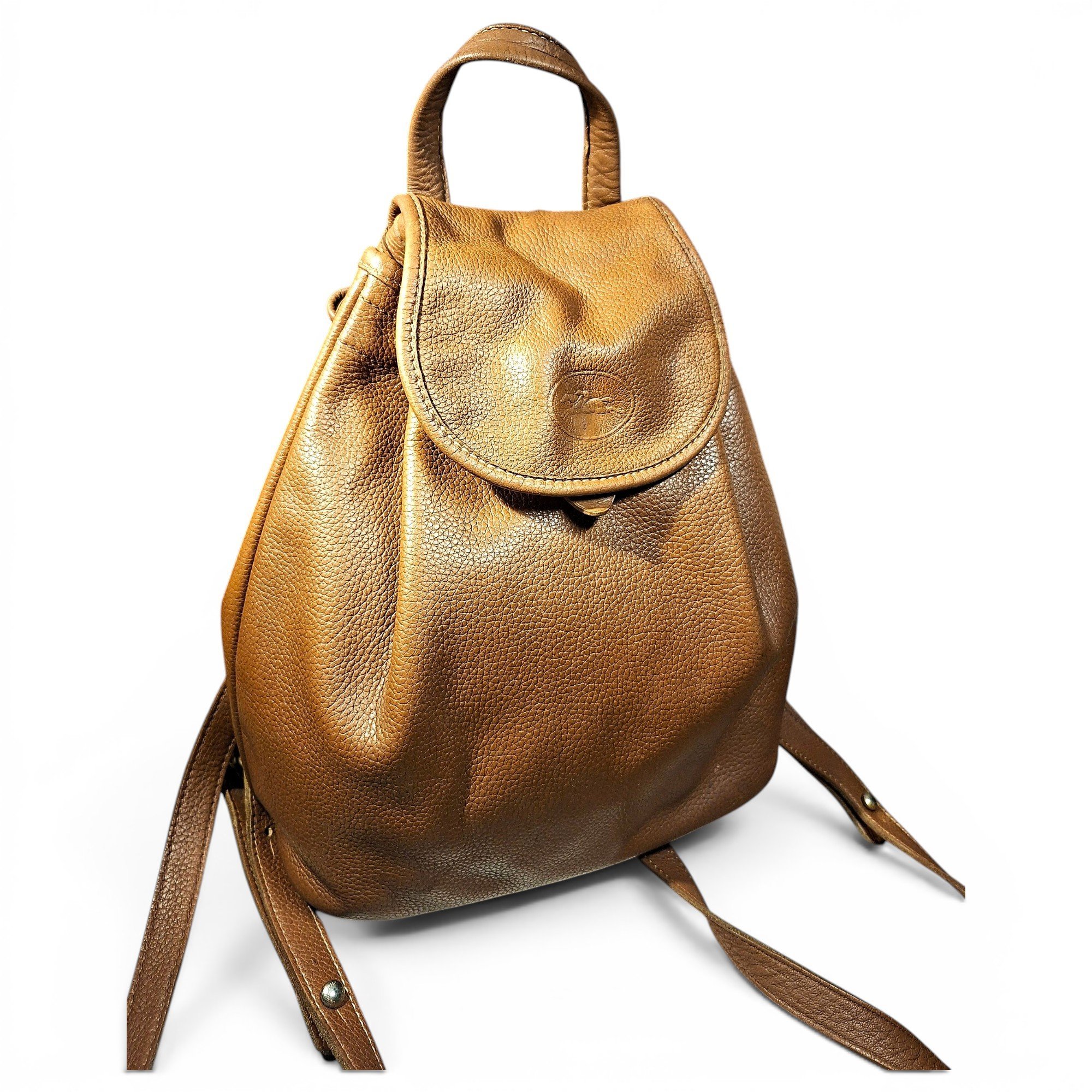 Foulonné leather backpack