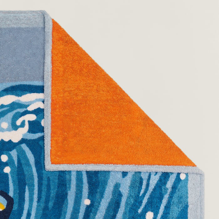 Denim Wave Beach Towel