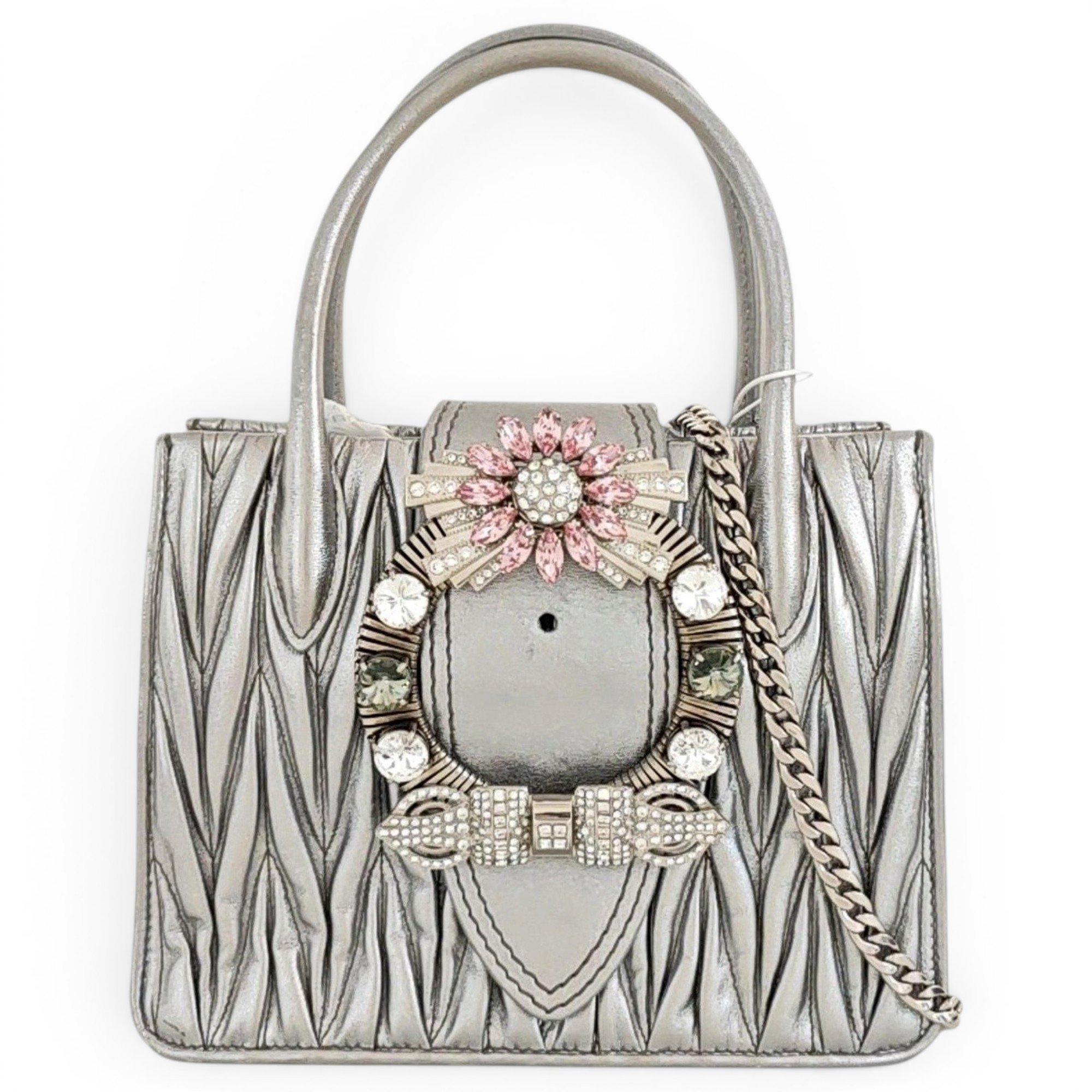 Miu Lady leather handbag