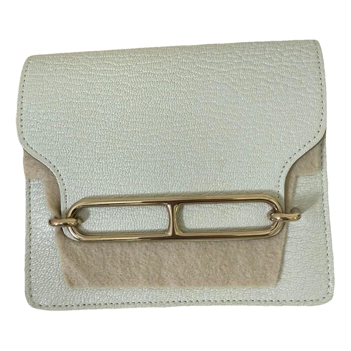 Leather clutch bag