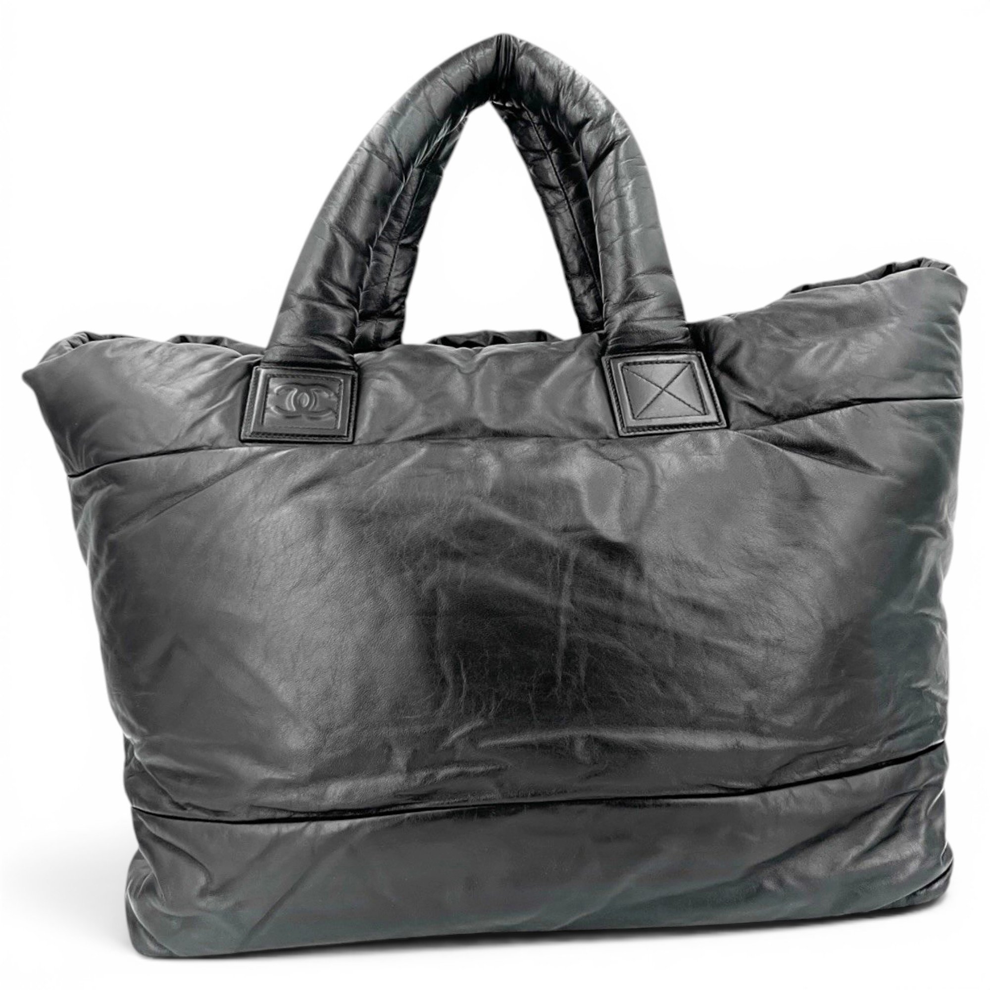 Cocoon leather tote