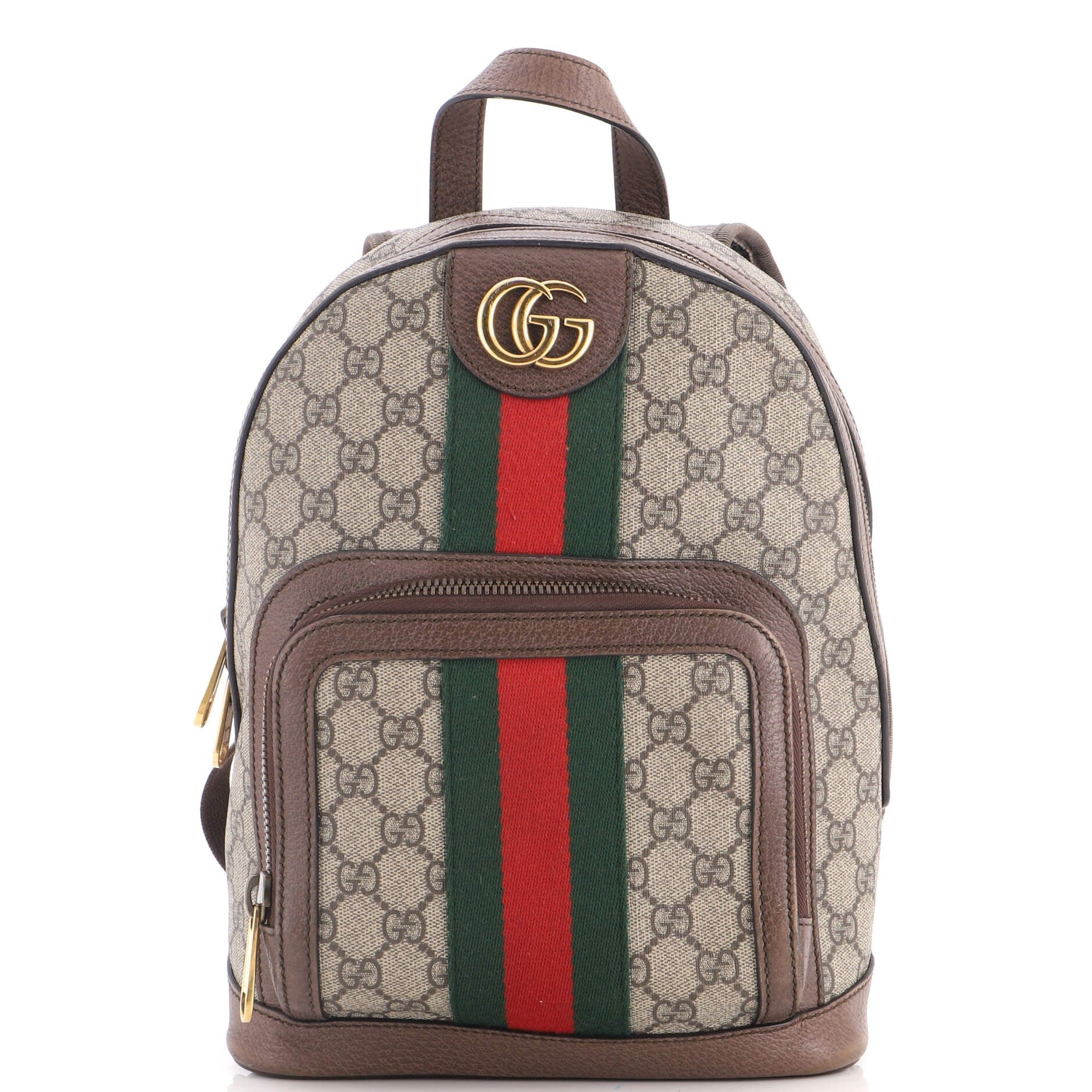 Ophidia Backpack GG Coated Canvas and Leather Small