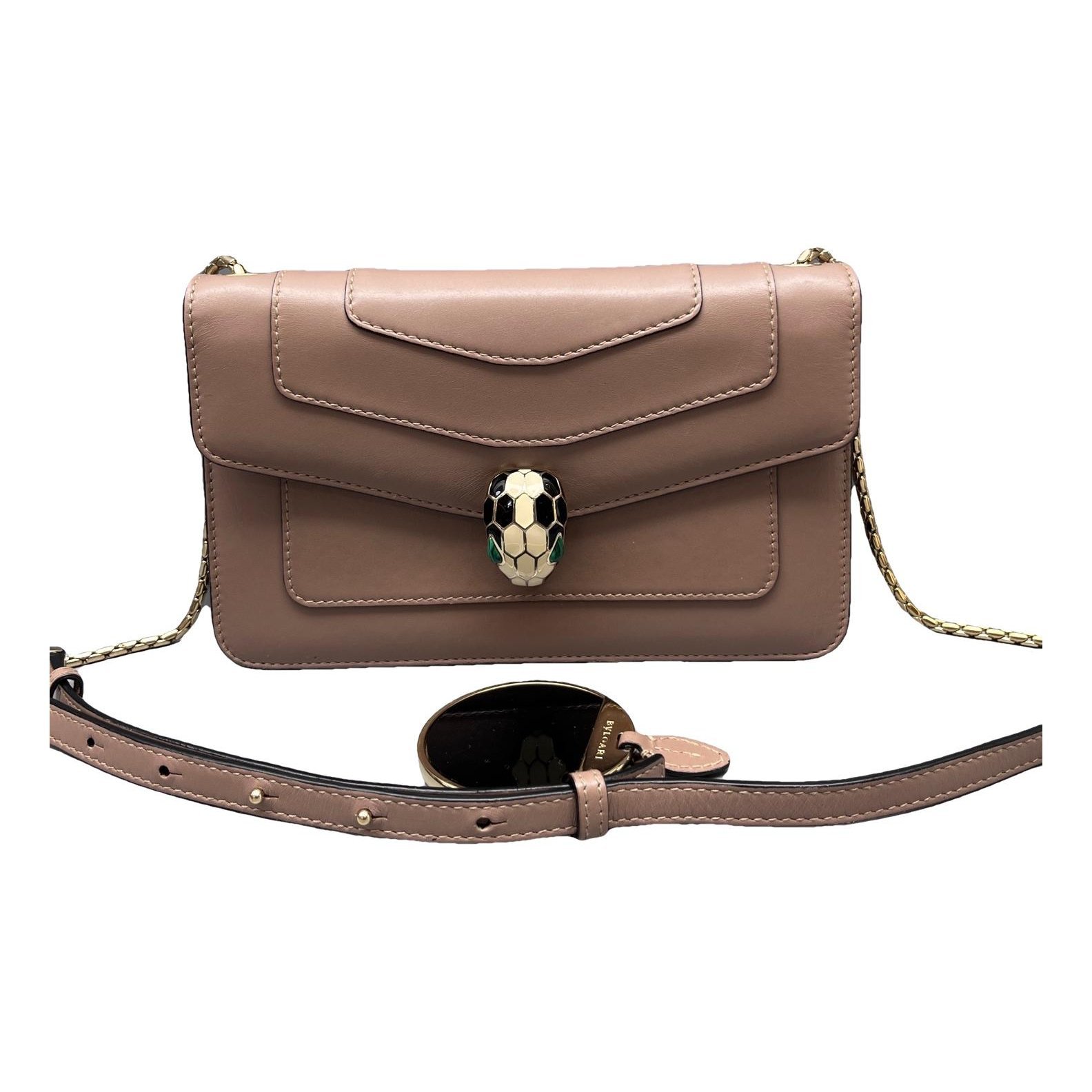 Serpenti leather handbag
