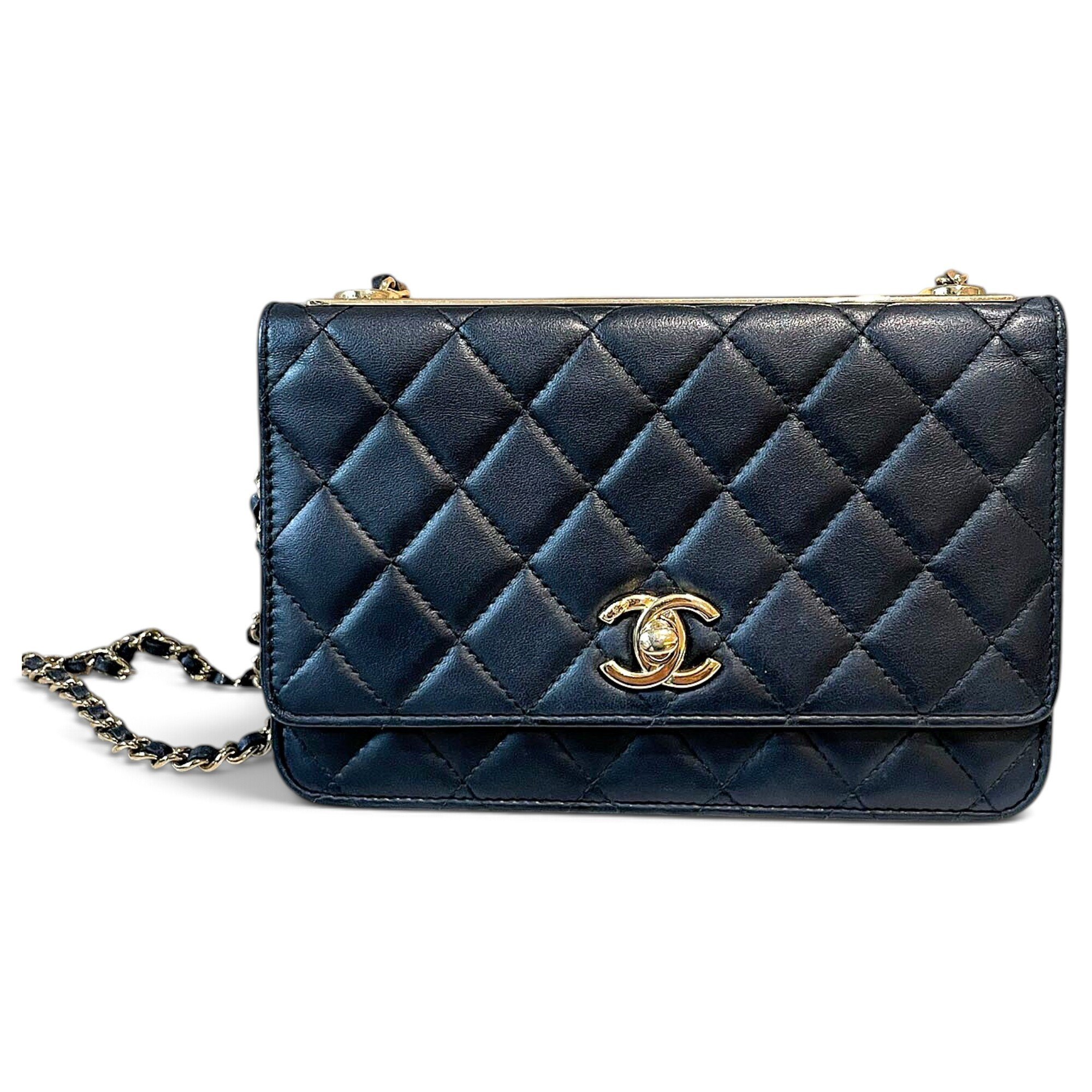 Trendy CC Wallet on Chain leather crossbody bag