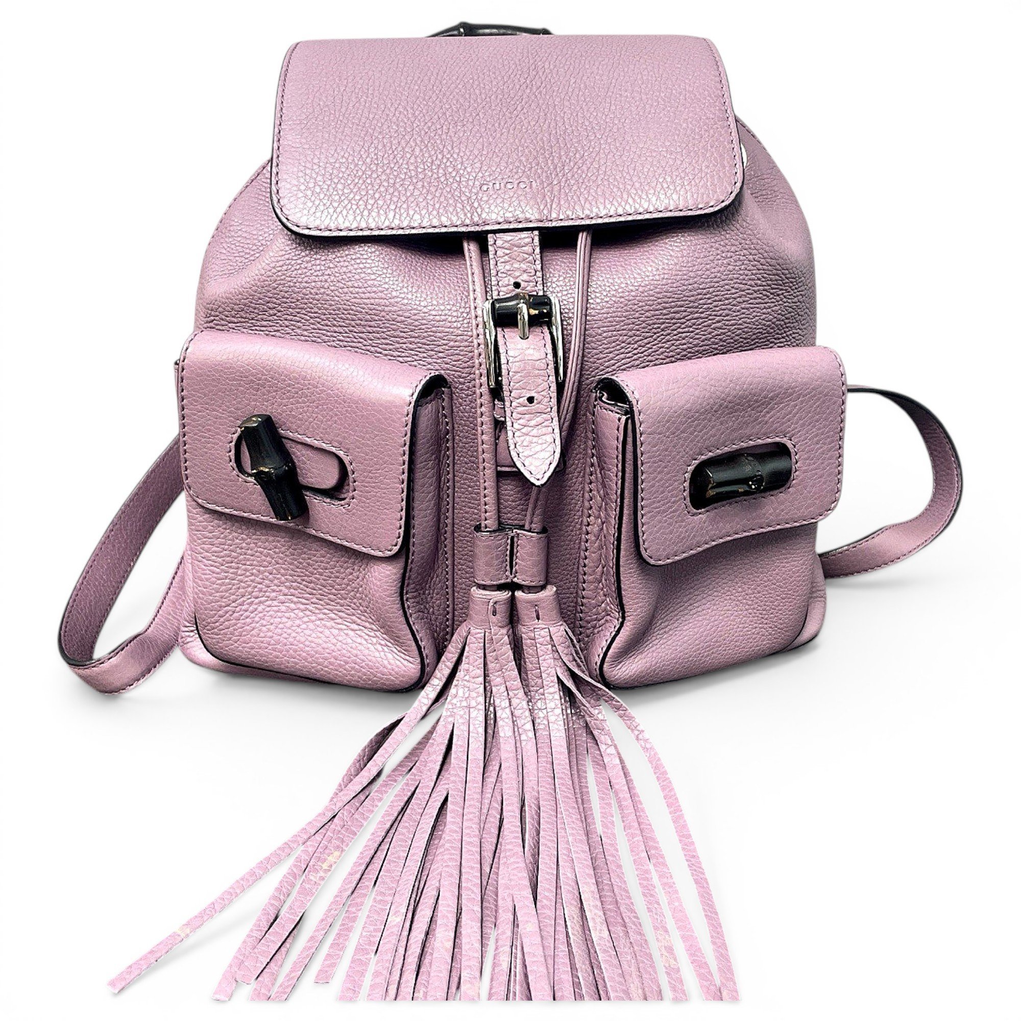 Vintage Bamboo leather backpack
