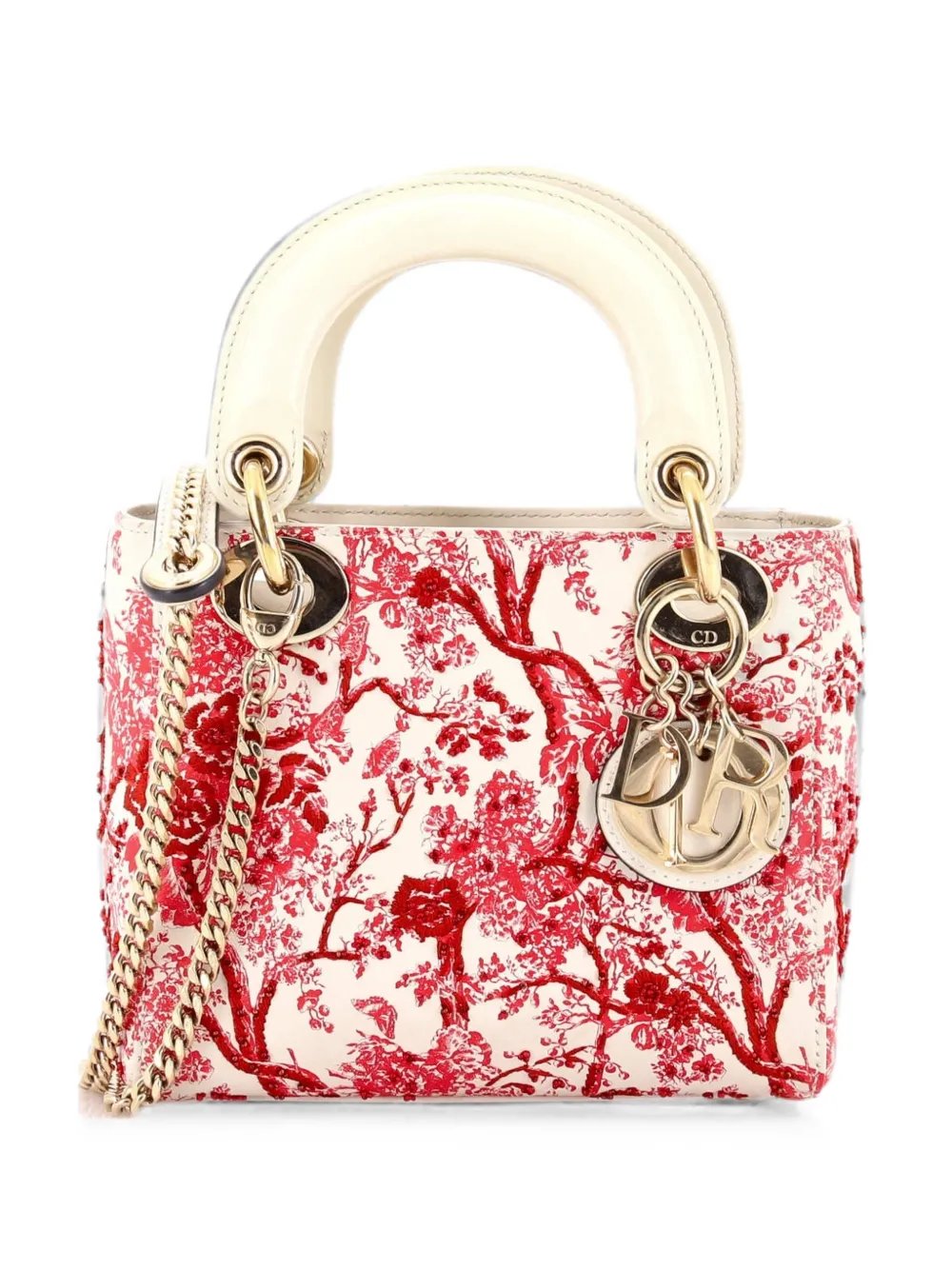 Lady Dior Chain Bag Embroidered Calfskin Mini satchel