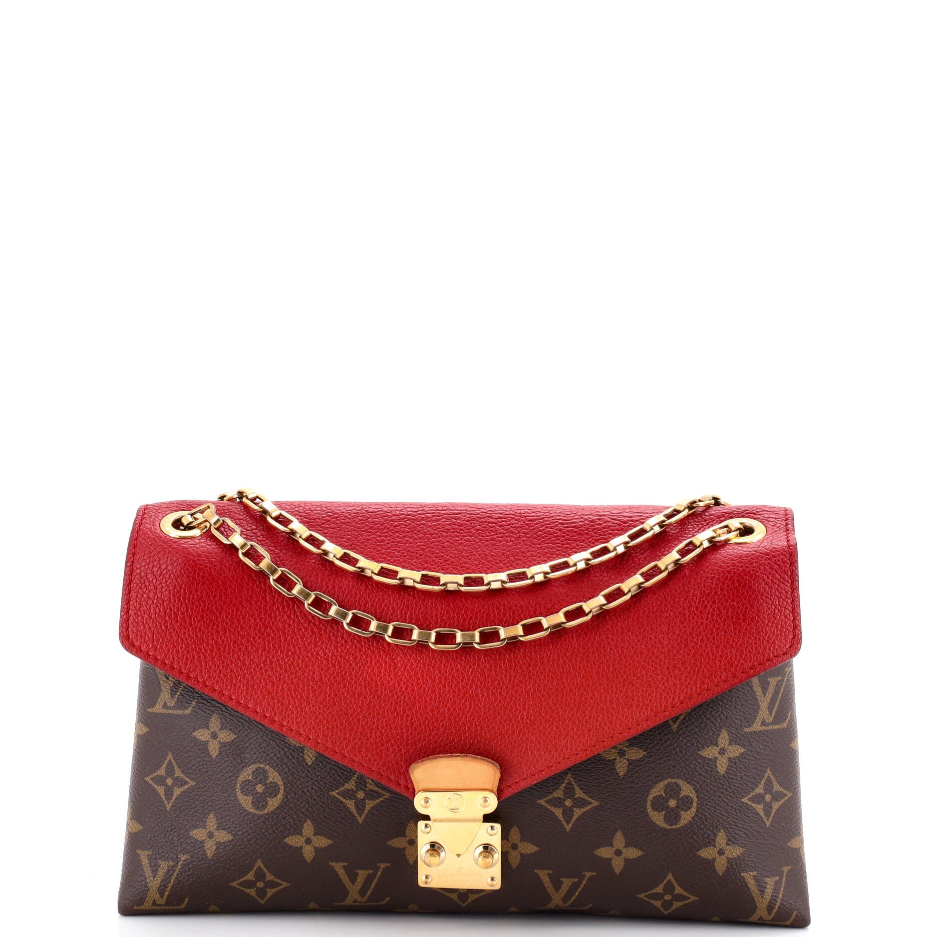 Pallas Chain Shoulder Bag Monogram Canvas and Calfskin