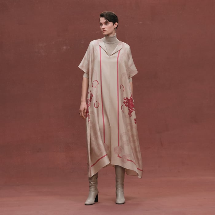 Beige Avoine "Palefroi Remix" Caftan