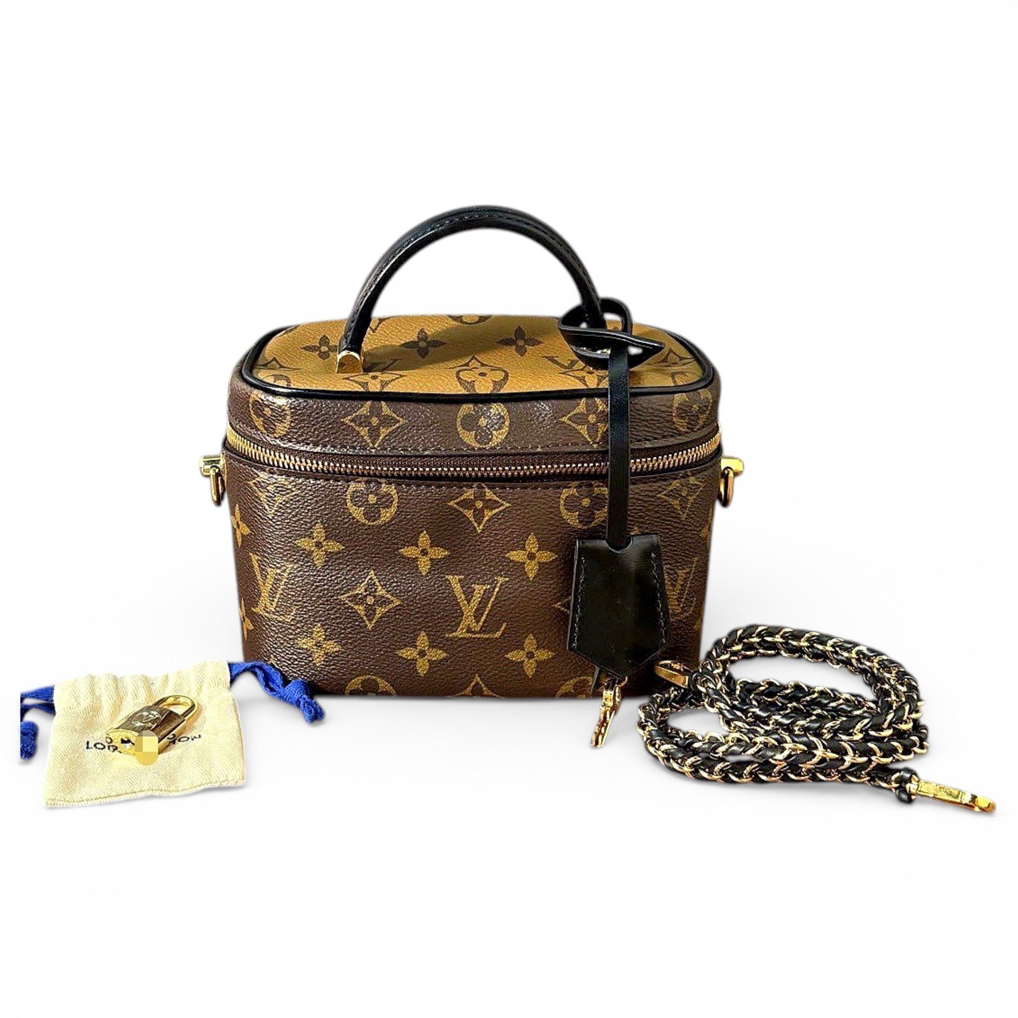 Vanity leather handbag