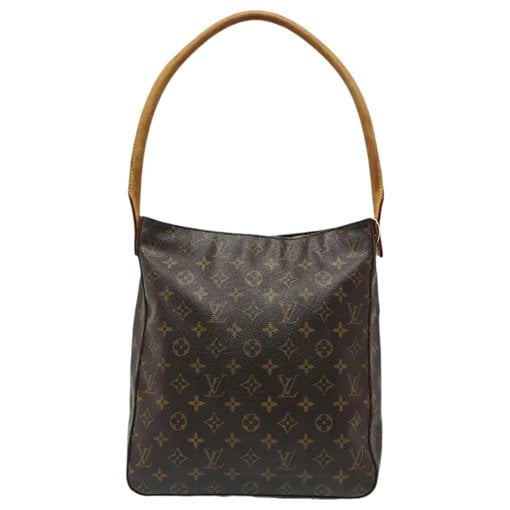 Looping leather handbag