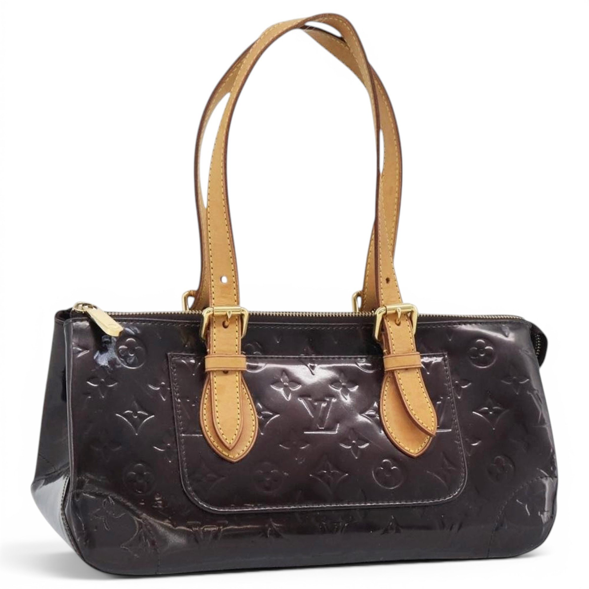 Rosewood leather handbag