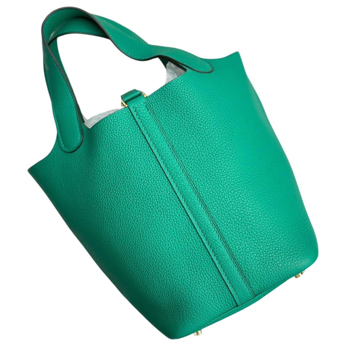 Picotin leather tote