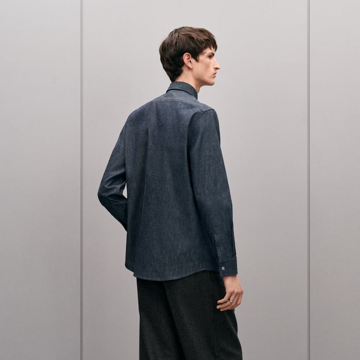 Indigo Straight Cut Denim Shirt