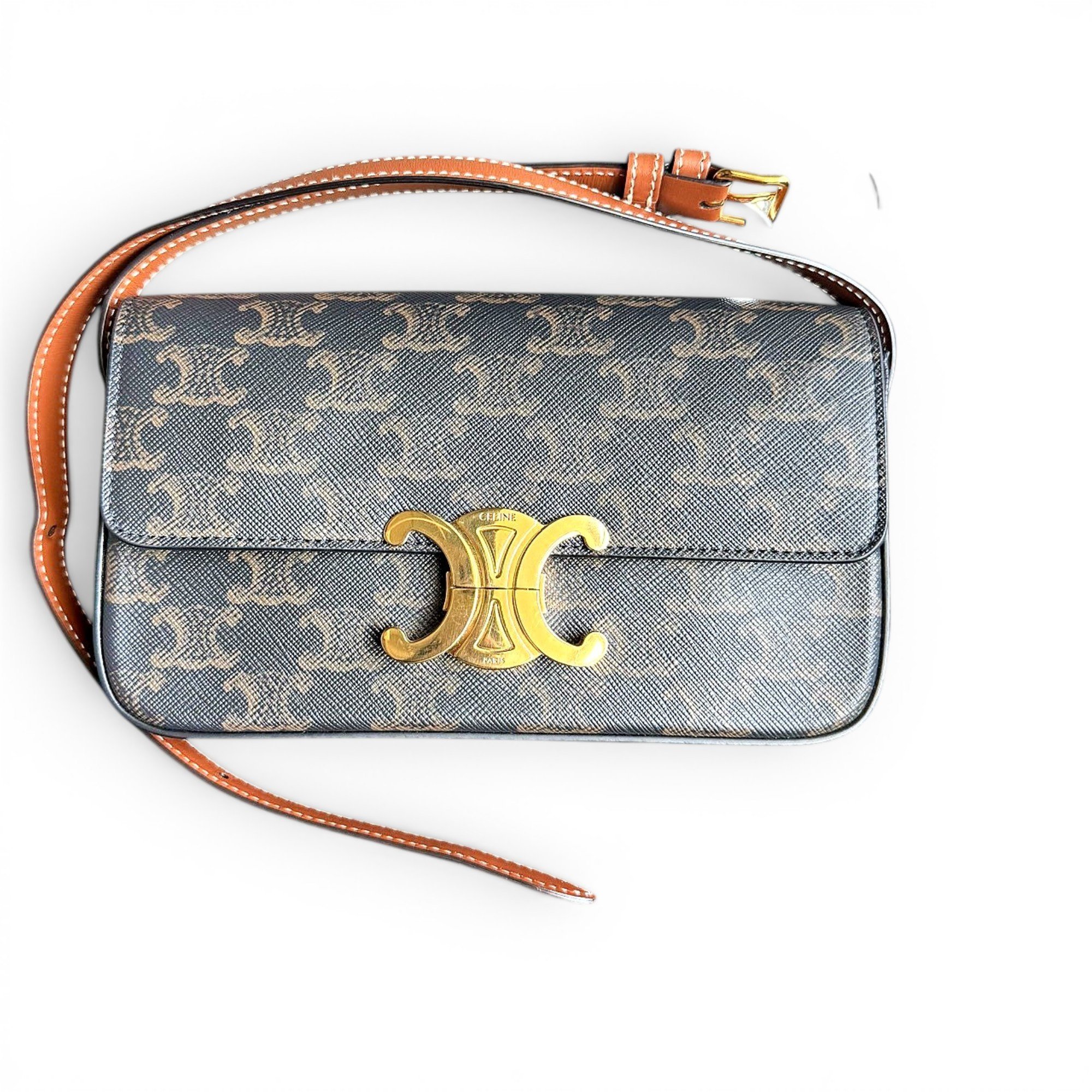 Triomphe Long leather handbag