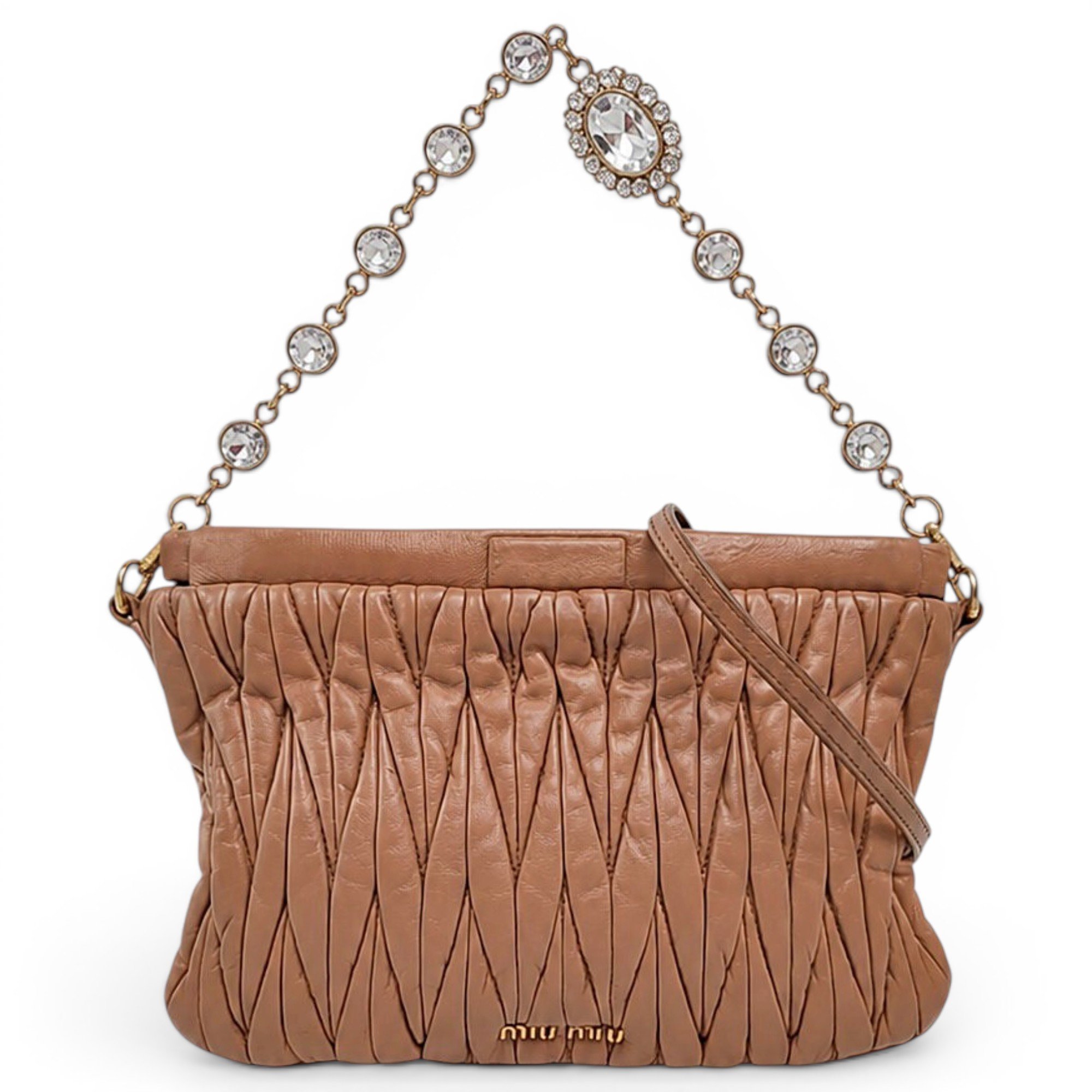 Matelassé leather handbag