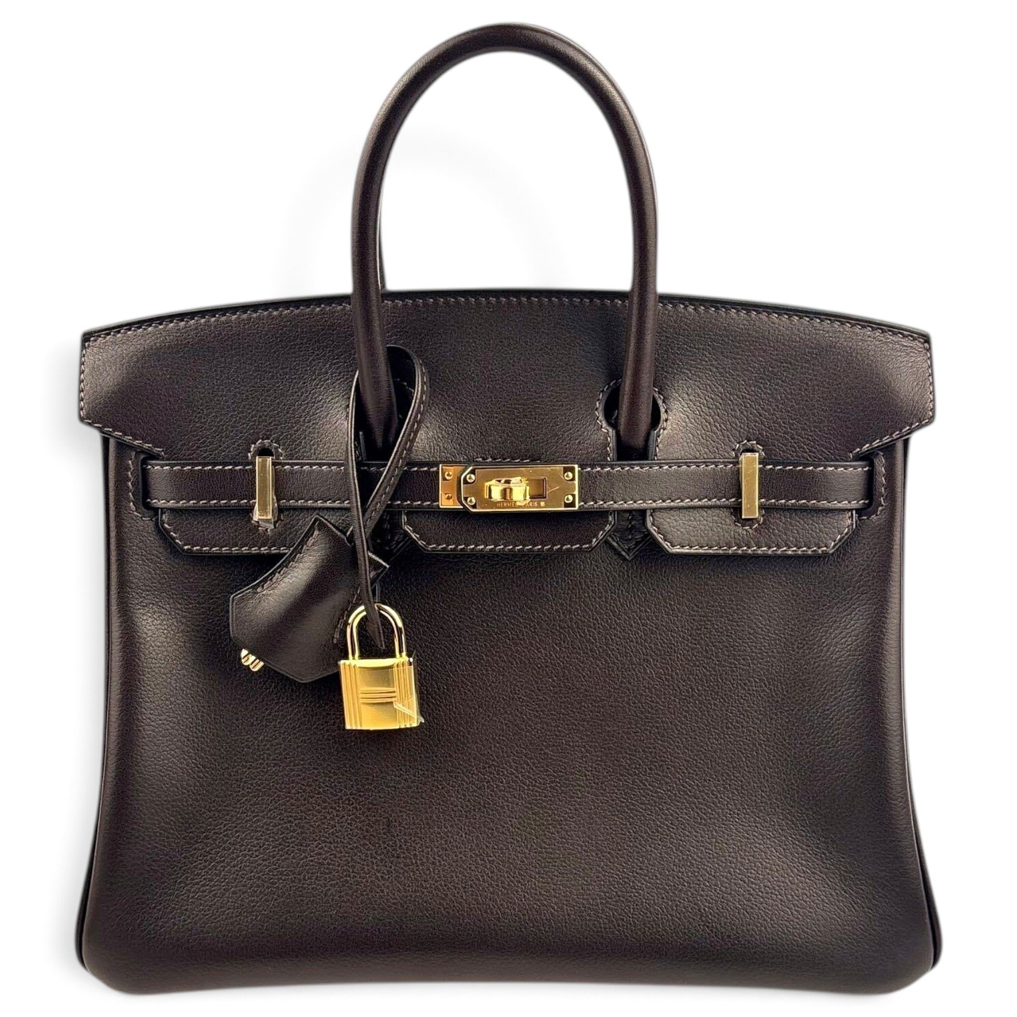 Birkin 25 leather handbag