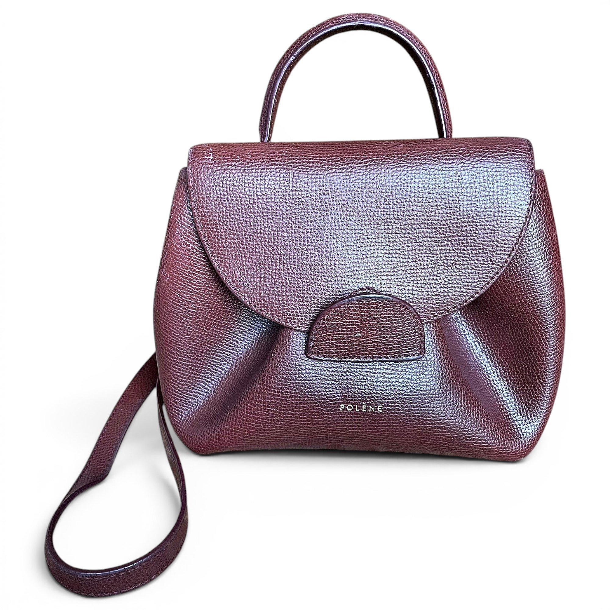 Polene Numéro un nano leather handbag