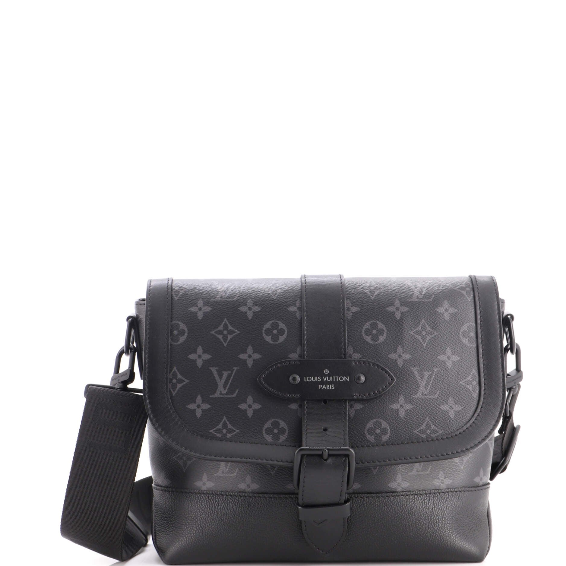Saumur Messenger Bag Monogram Eclipse and Leather