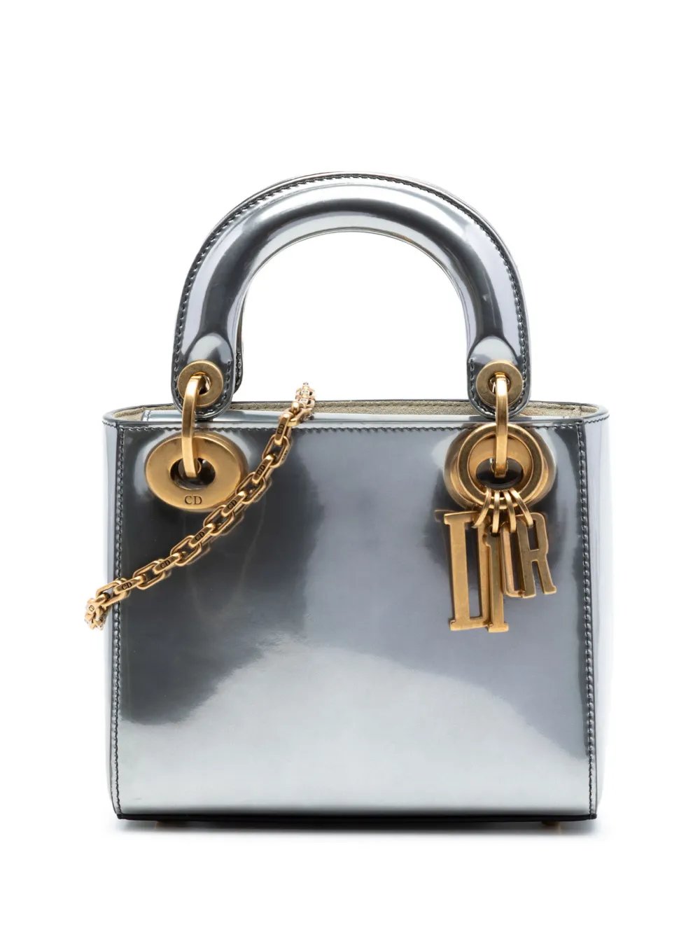 2018 Mini Metallic Patent Lady Dior satchel