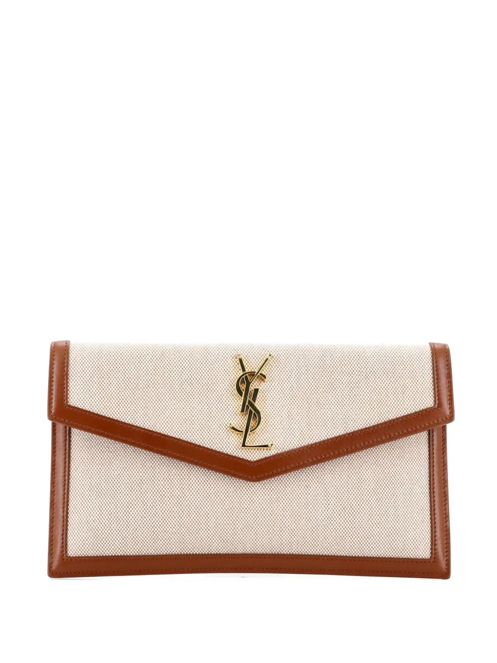 Uptown Pouch Raffia clutch bag