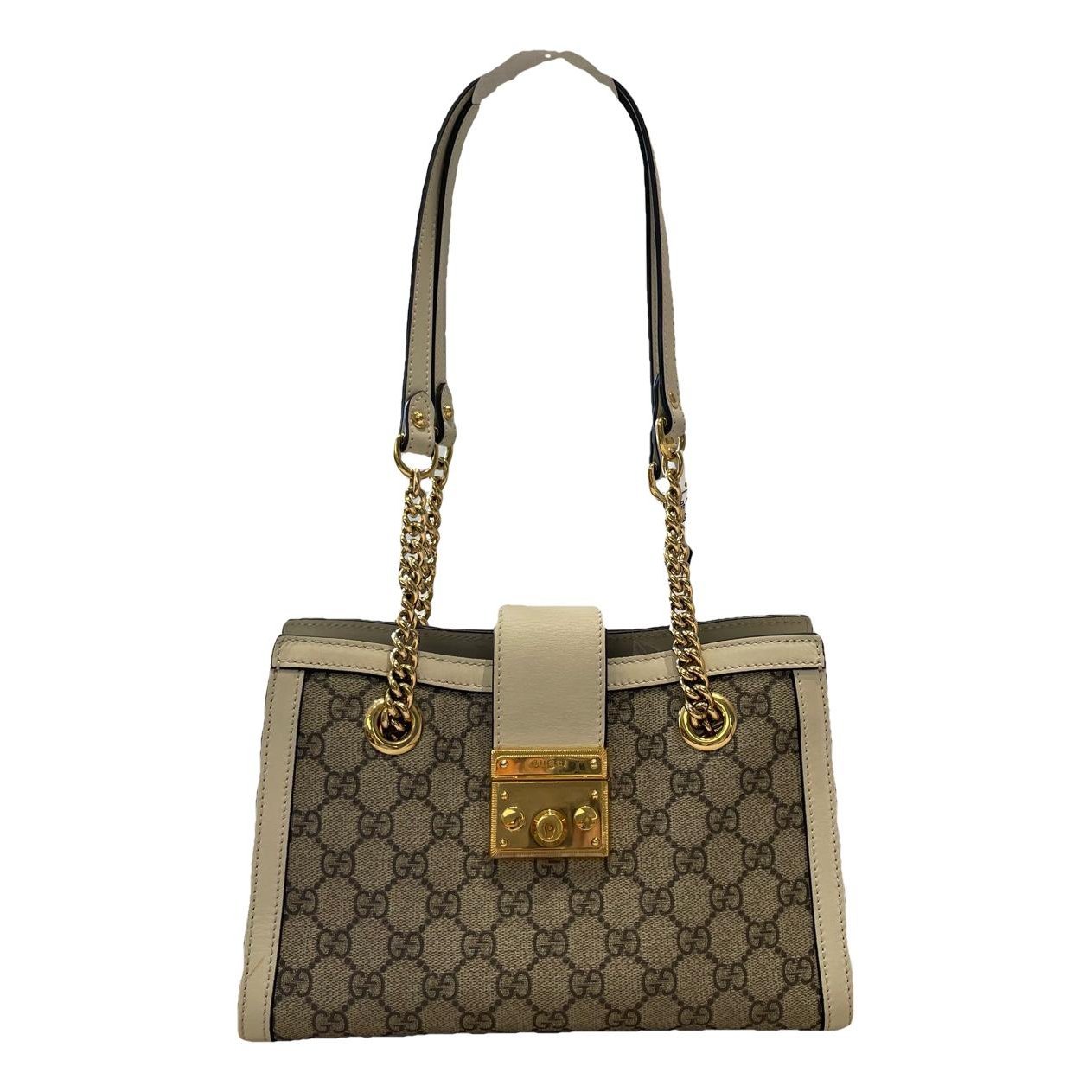 Padlock leather handbag