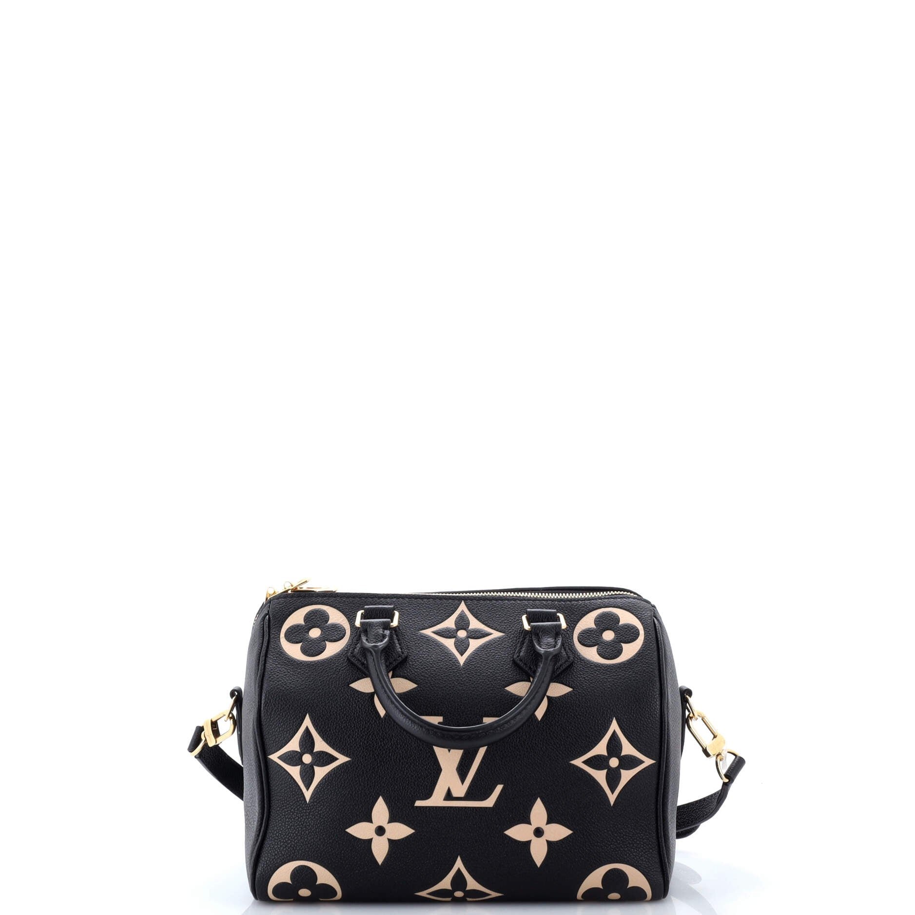 Louis Vuitton Speedy Bandouliere Bag Bicolor Monogram Empreinte Giant 25