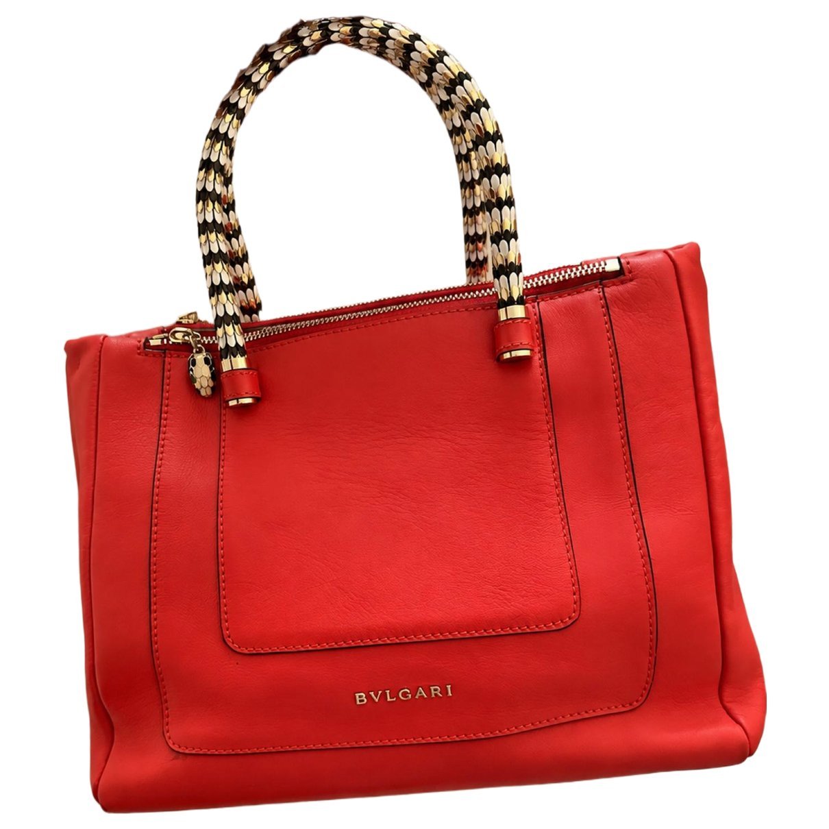 Serpenti leather tote