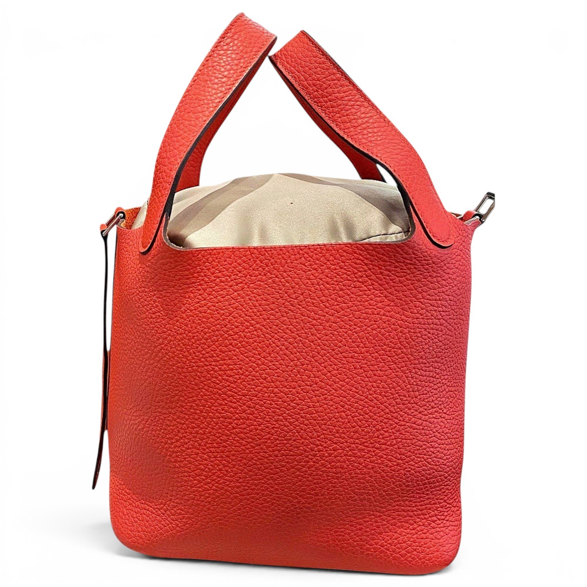 Picotin leather tote