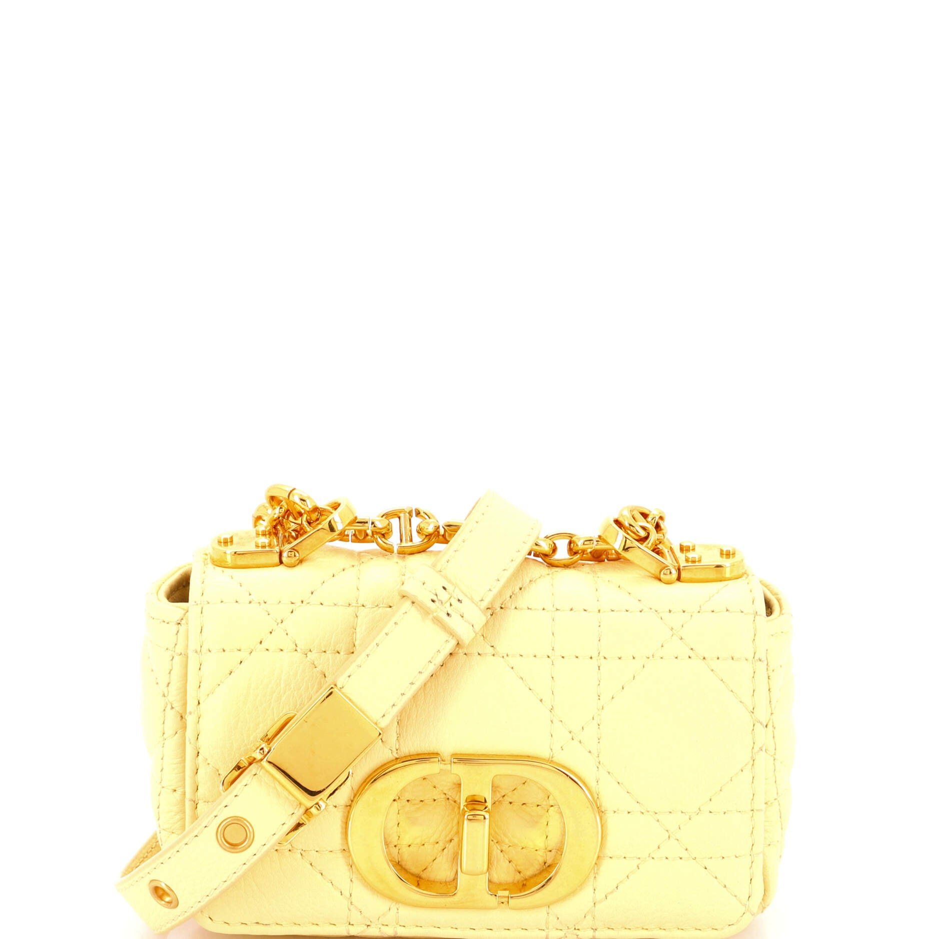 Caro Bag Cannage Quilt Calfskin Micro