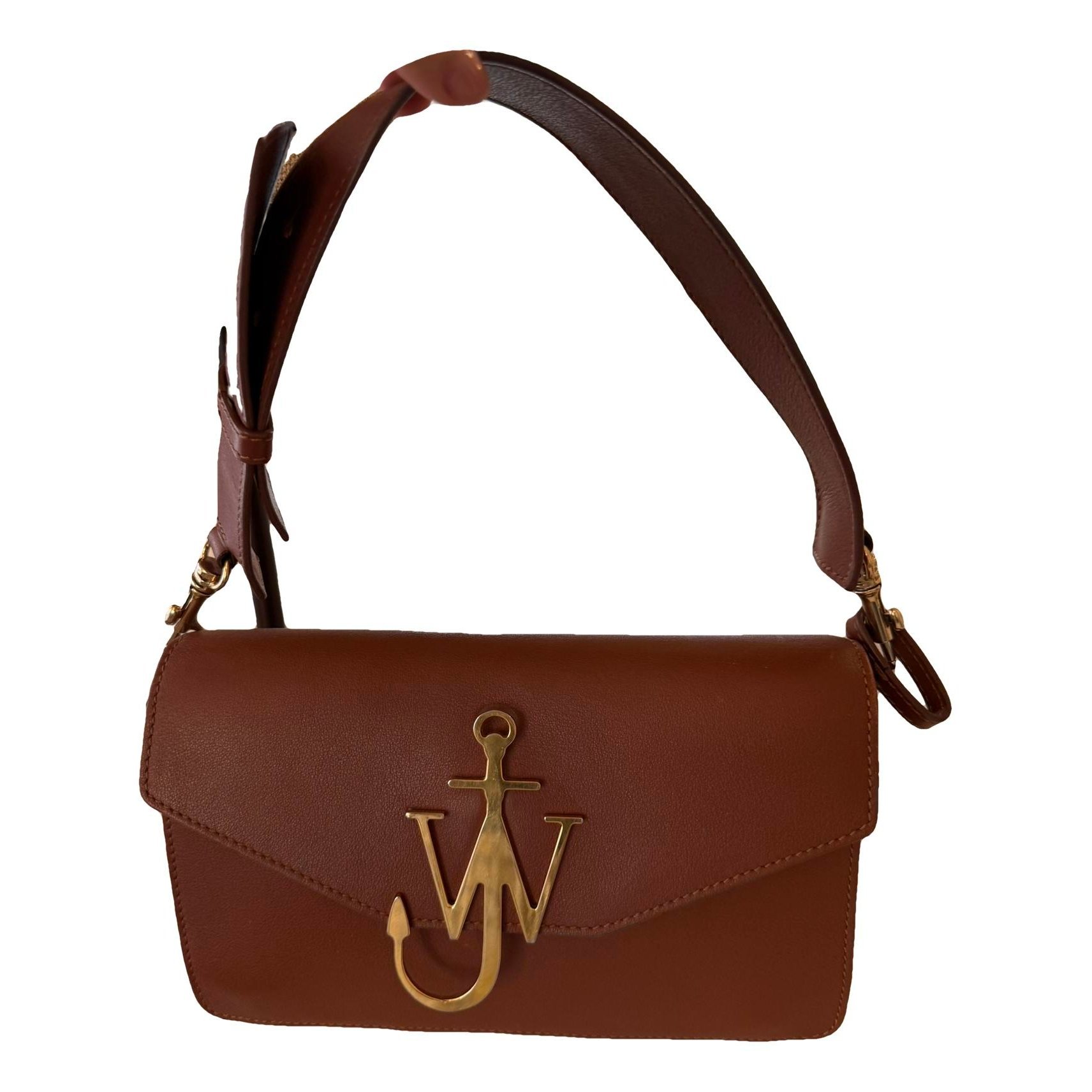 Logo leather handbag