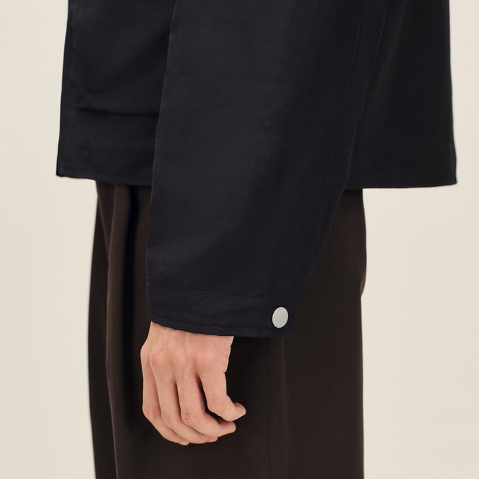 Noir Zipped Hooded Jacket