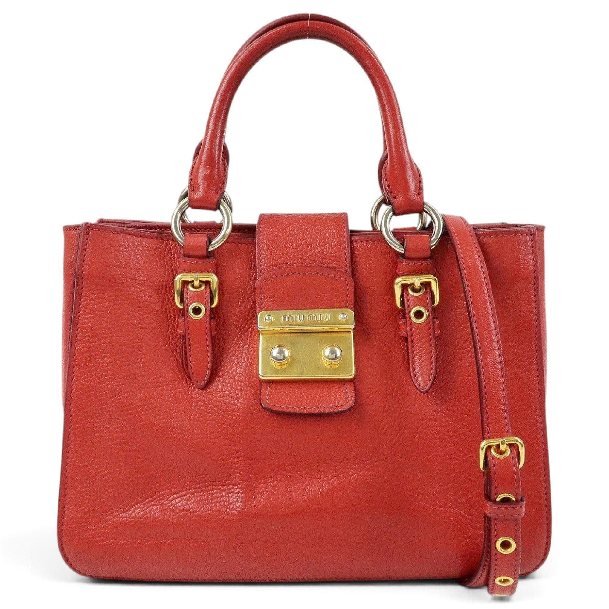 Madras leather handbag