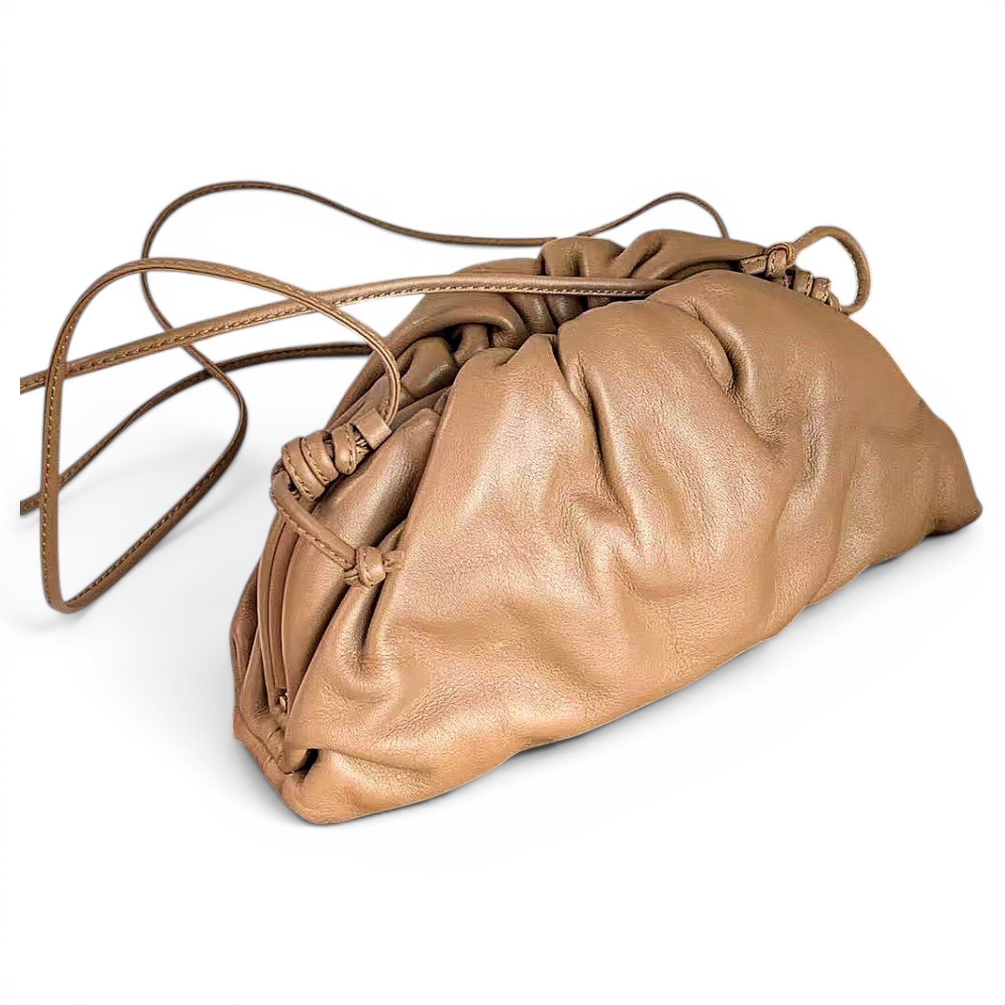 Pouch leather handbag