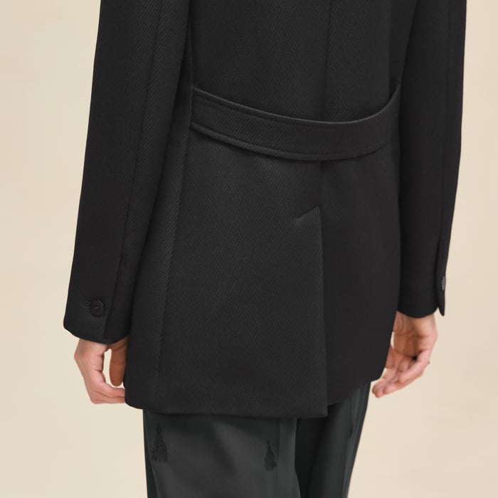 Noir Wool Pea Coat