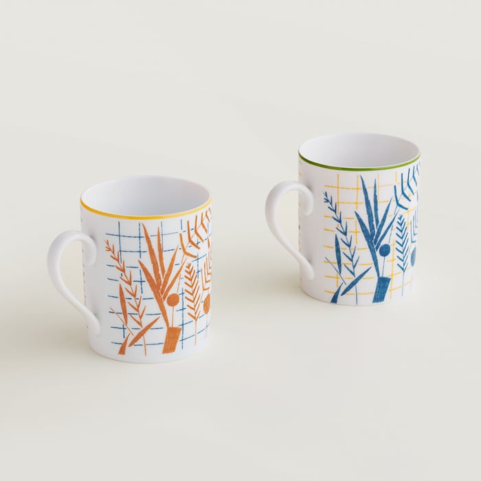 Sans Coloris a Walk In the Garden Set Of 2 Mugs