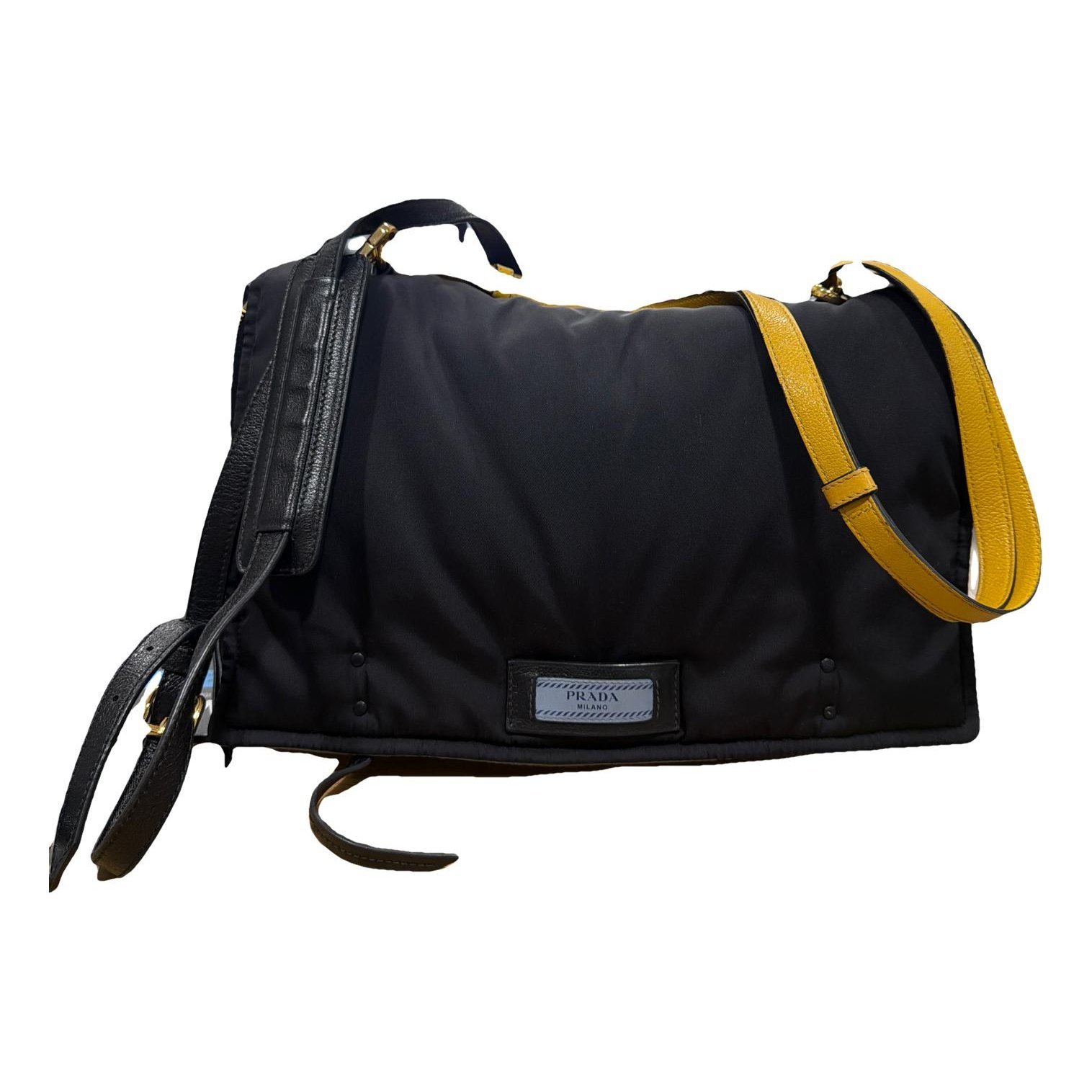 Etiquette cloth crossbody bag