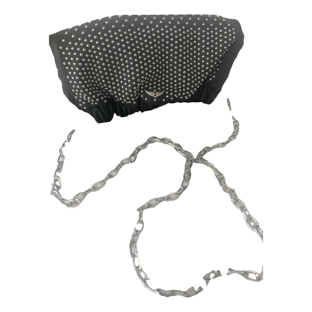 Rock leather clutch bag