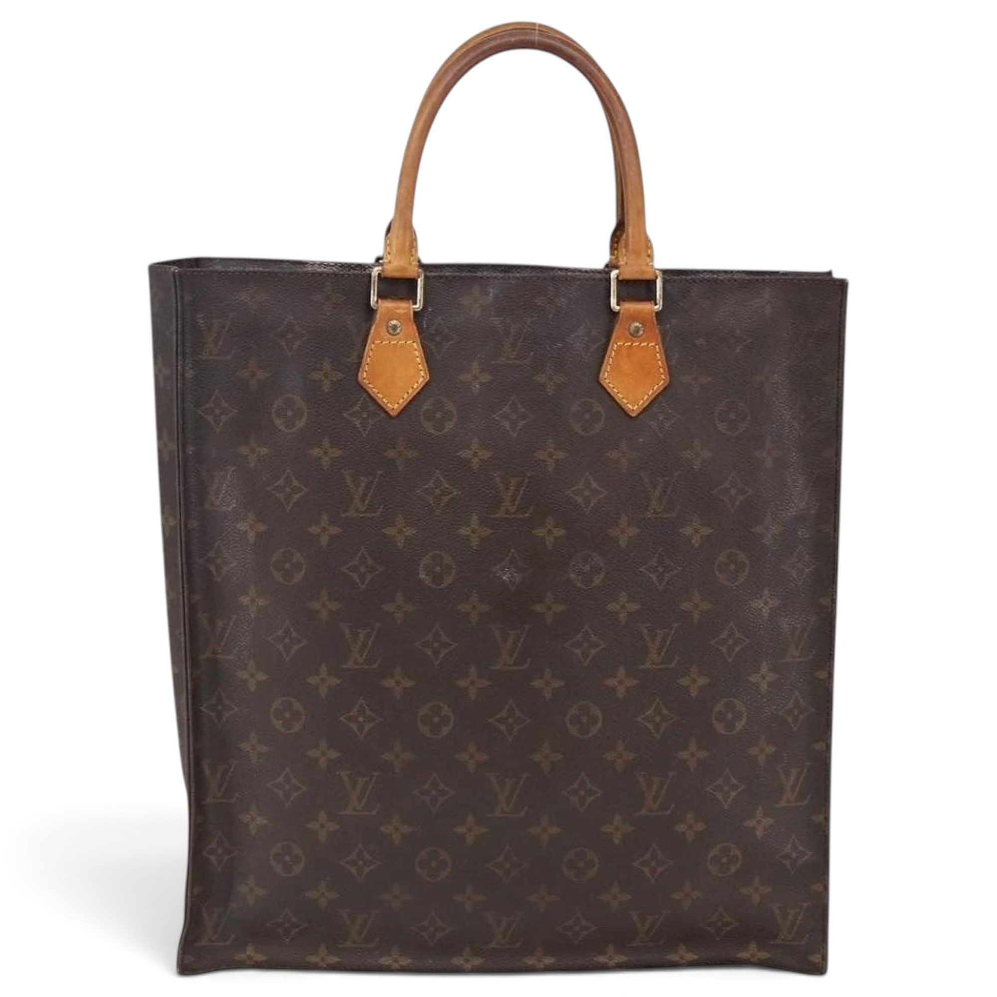 Plat leather handbag