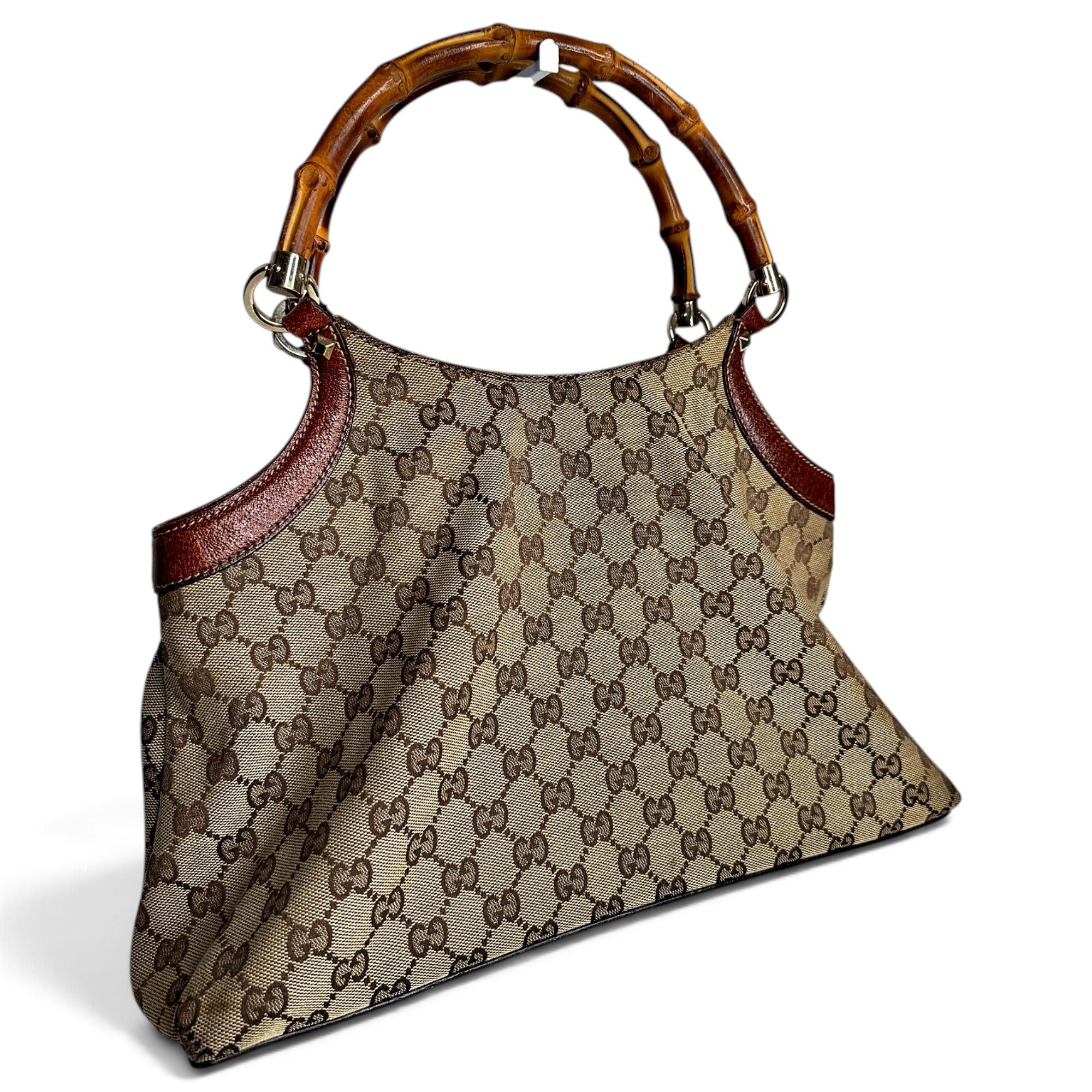Bamboo Frame Satchel cloth handbag