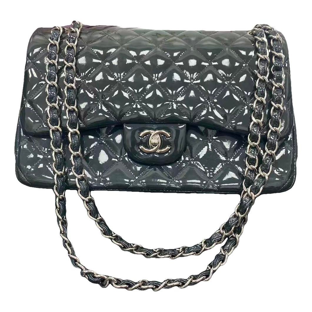 Patent leather handbag