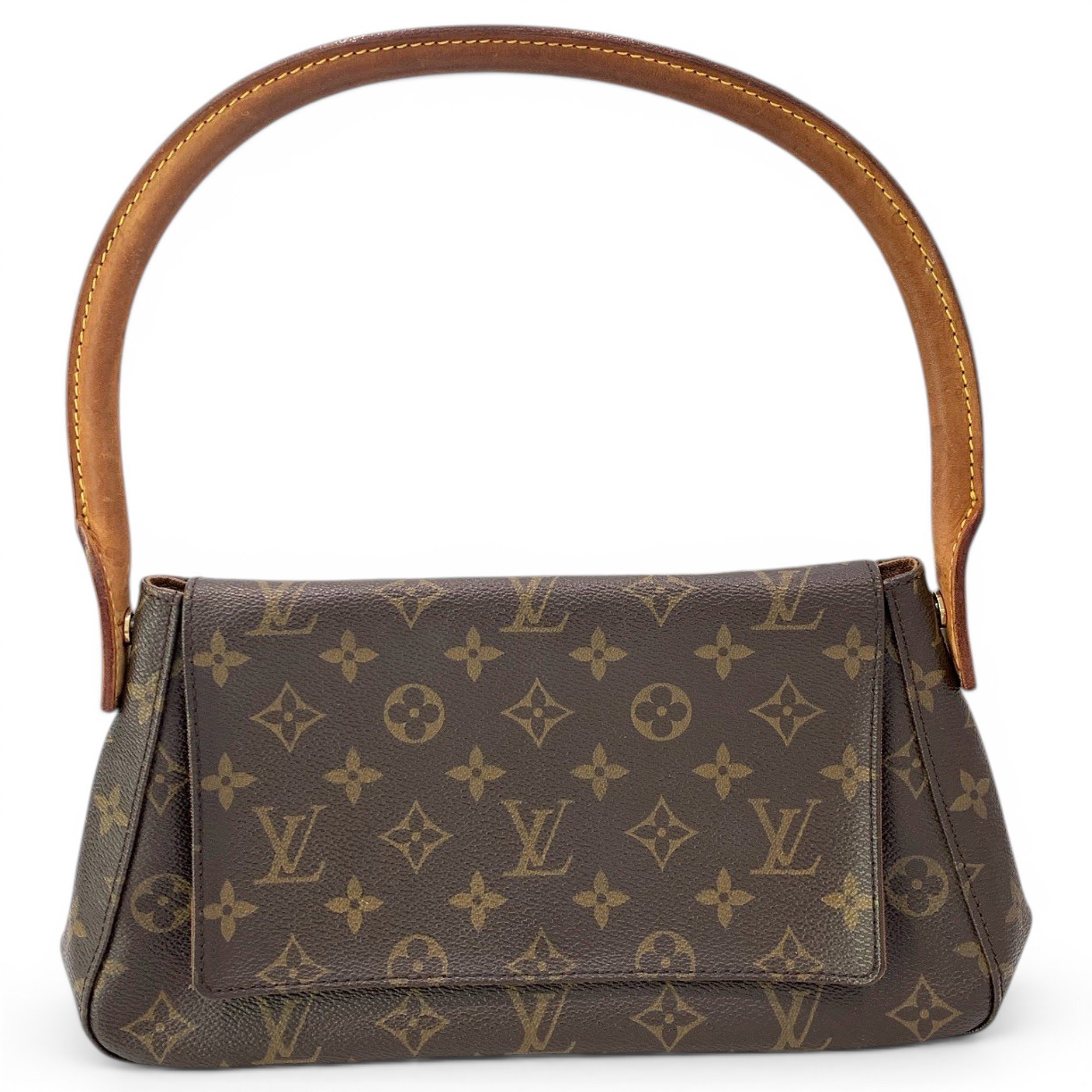 Looping leather handbag