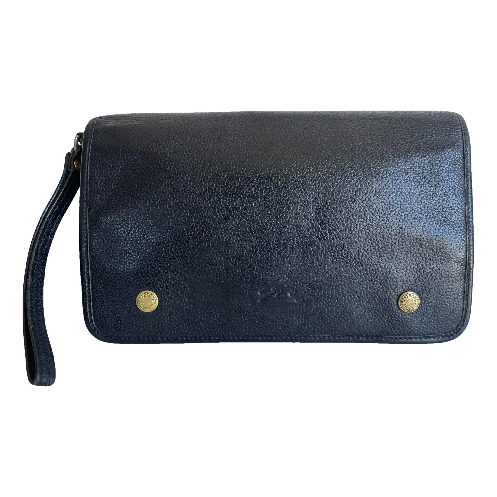 Leather clutch bag