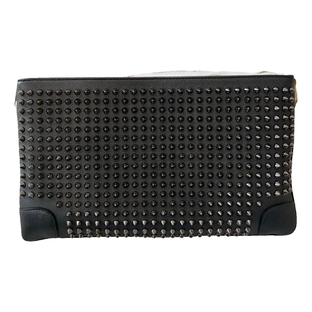 Leather clutch bag