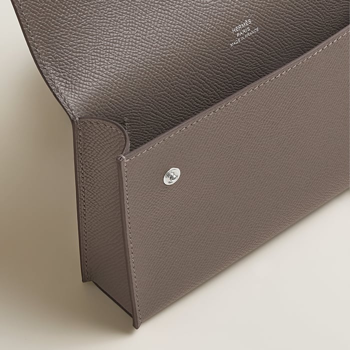 Gris Étain Hermèsnap Wallet