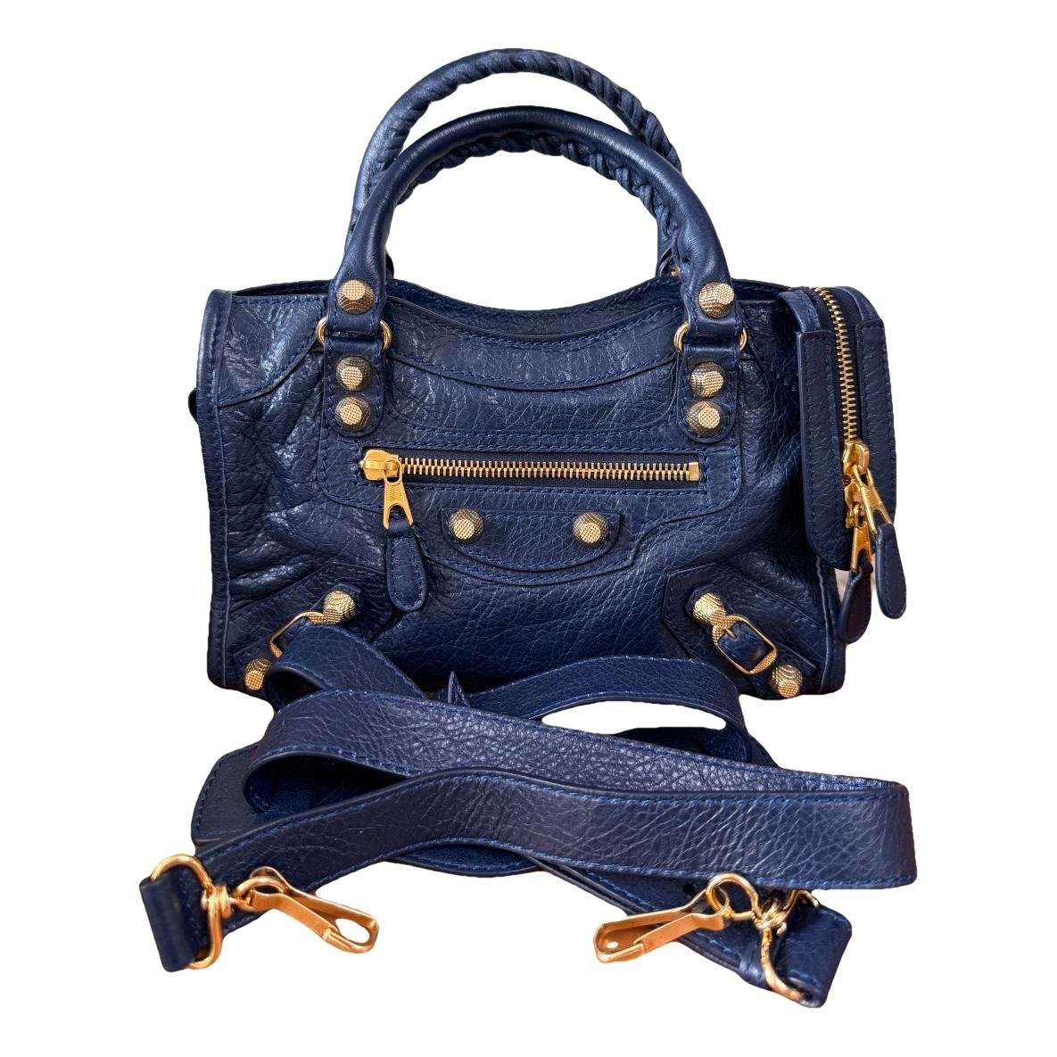 City leather handbag