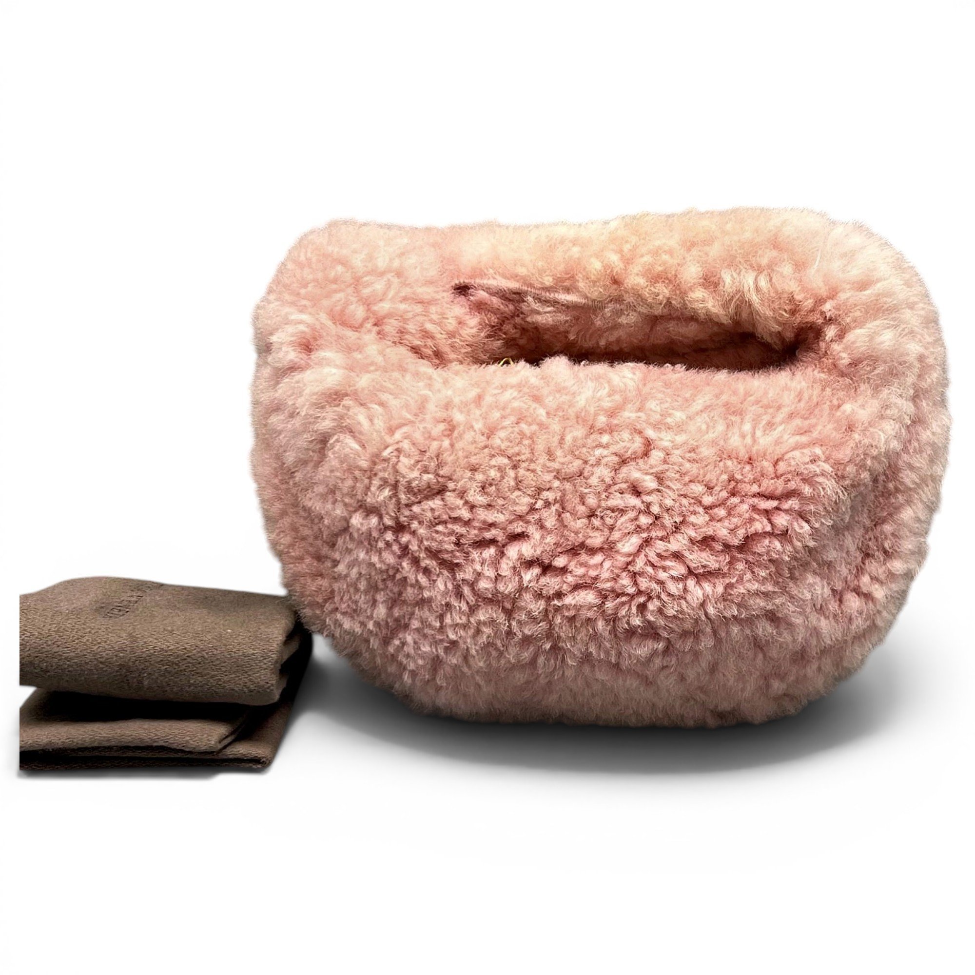 Bottega Veneta Jodie faux fur clutch bag