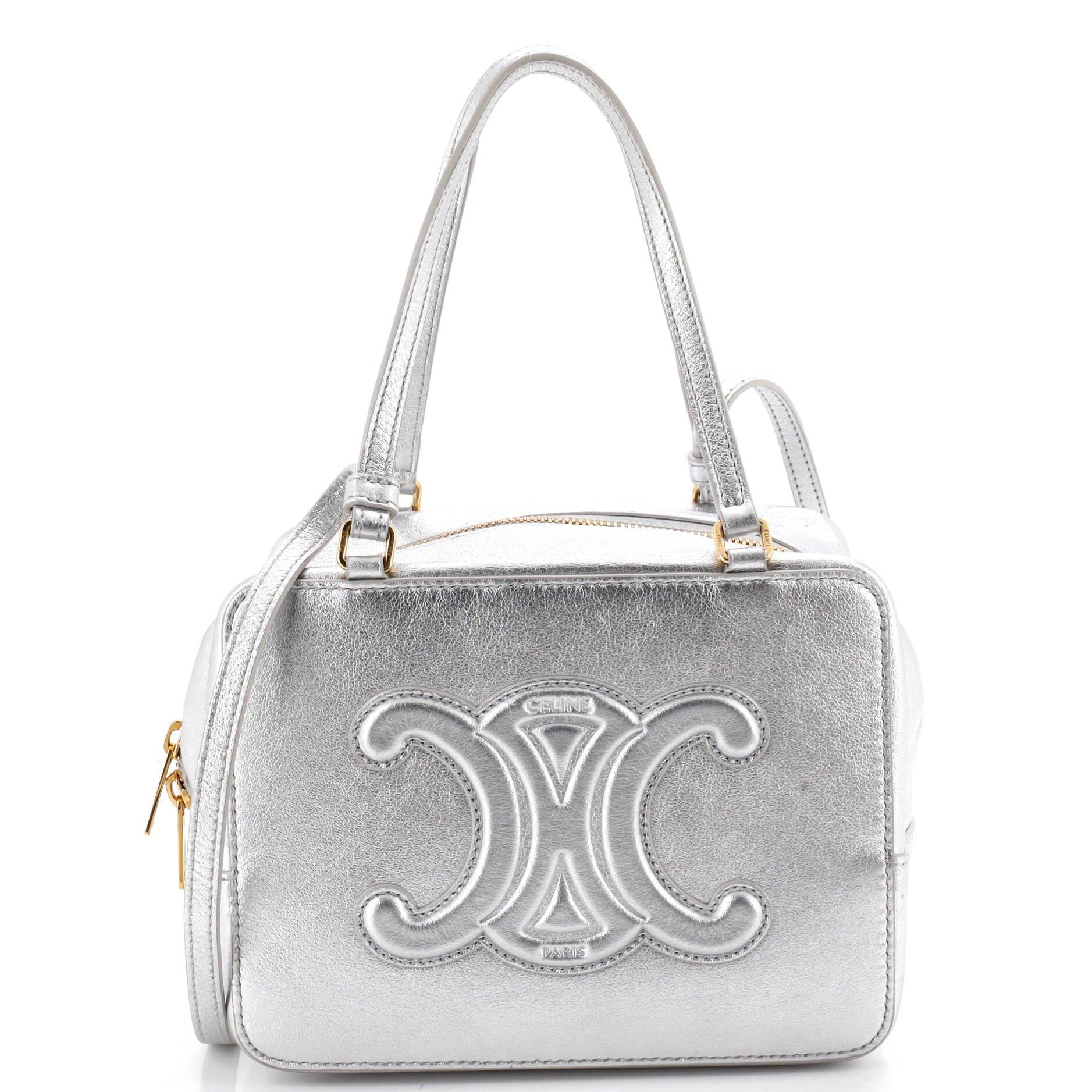 Cuir Triomphe Folded Cube Bag Leather