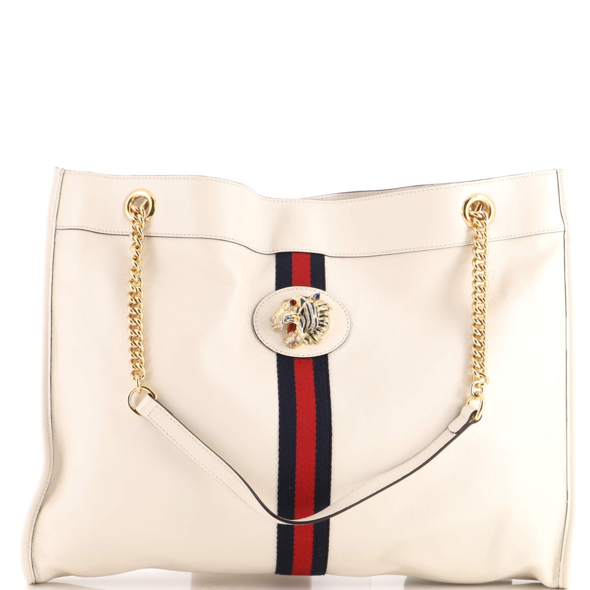 Rajah Chain Tote Leather Large